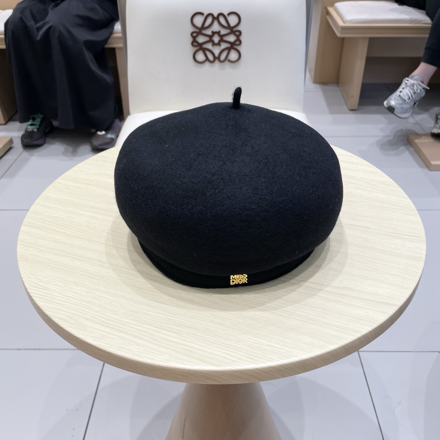  DIOR迪奥秋冬季羊毛呢贝雷帽女2025新款高品质大头围灰色百搭画家帽显脸小