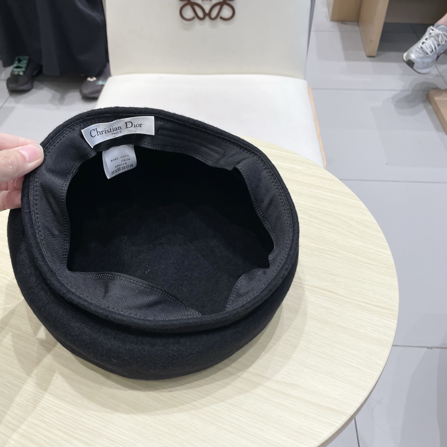  DIOR迪奥秋冬季羊毛呢贝雷帽女2025新款高品质大头围灰色百搭画家帽显脸小