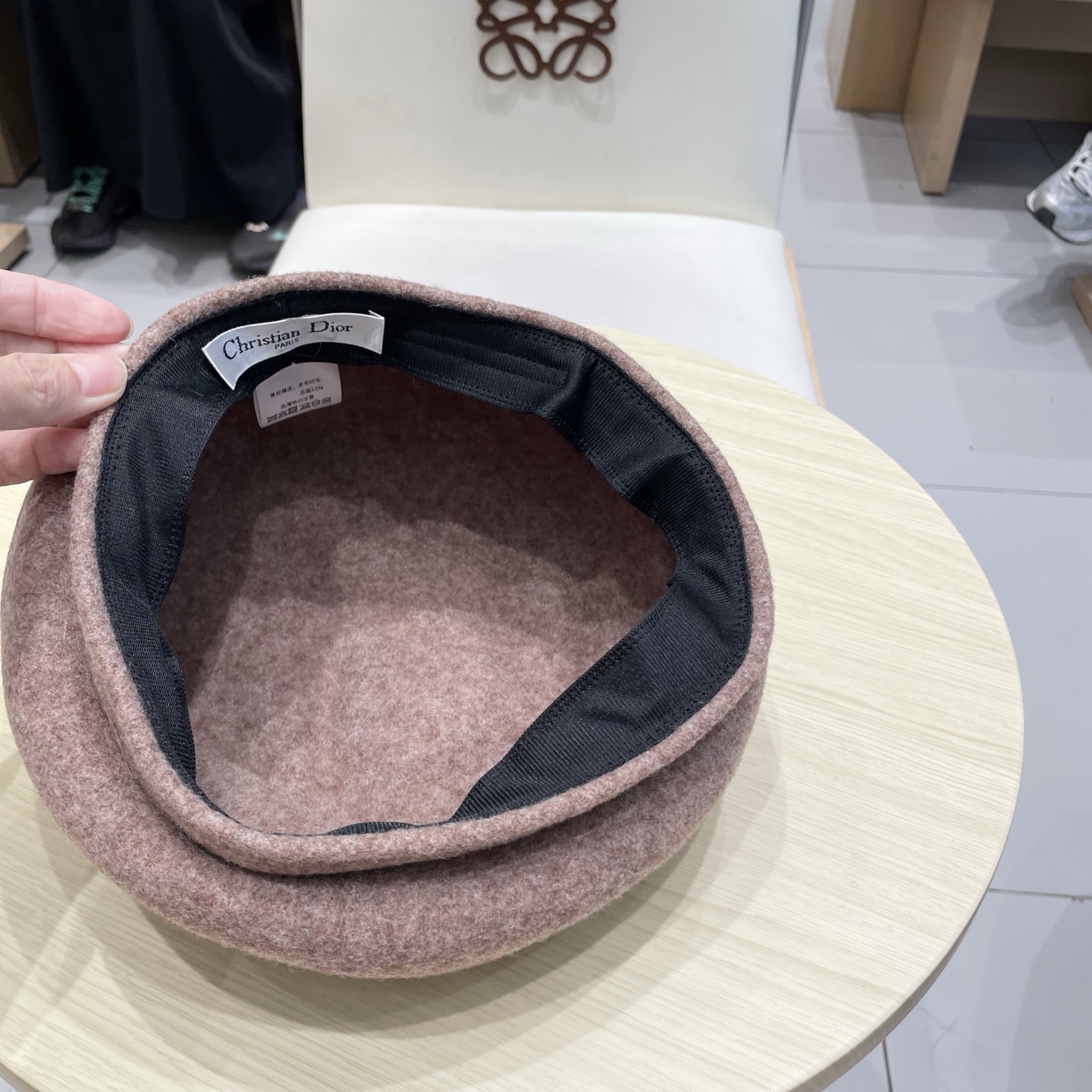  DIOR迪奥秋冬季羊毛呢贝雷帽女2025新款高品质大头围灰色百搭画家帽显脸小