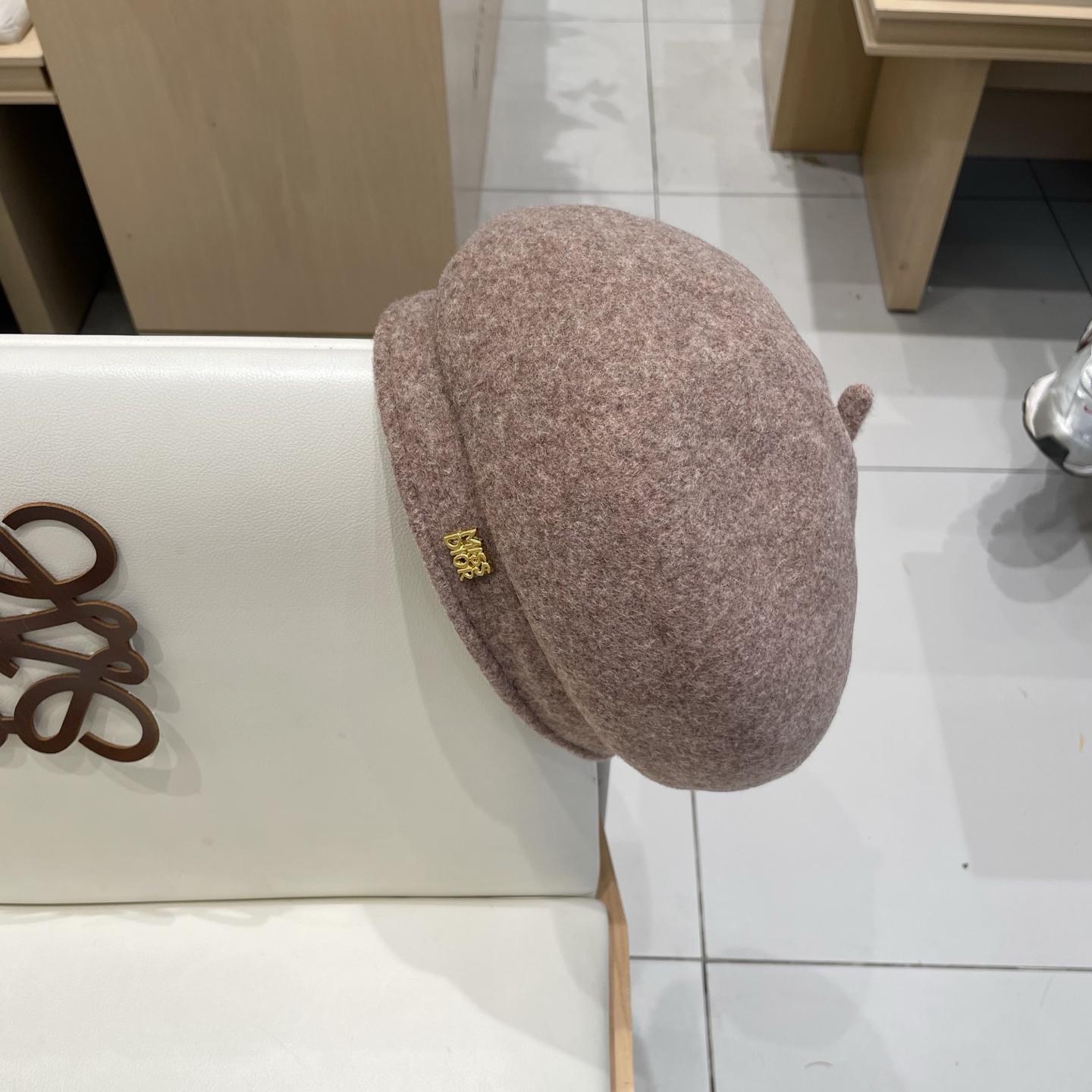  DIOR迪奥秋冬季羊毛呢贝雷帽女2025新款高品质大头围灰色百搭画家帽显脸小