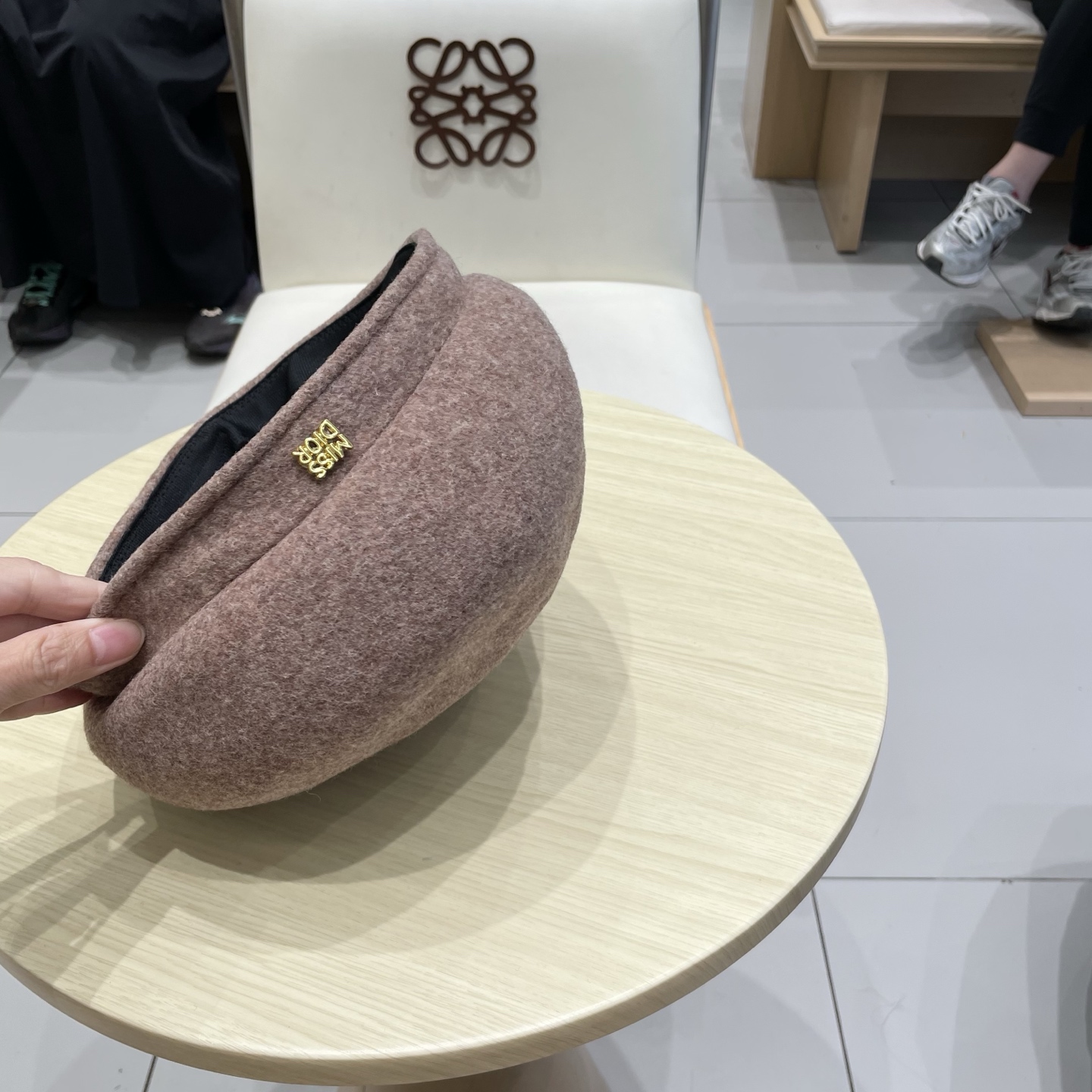  DIOR迪奥秋冬季羊毛呢贝雷帽女2025新款高品质大头围灰色百搭画家帽显脸小