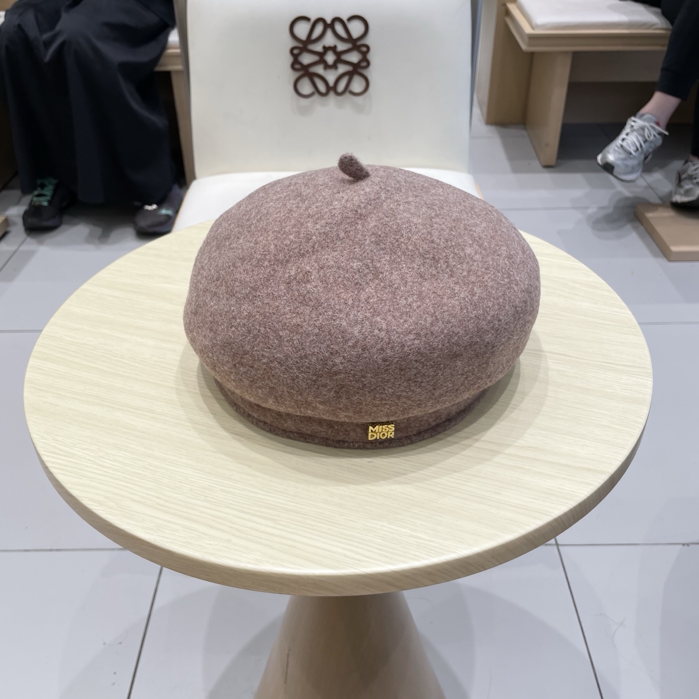  DIOR迪奥秋冬季羊毛呢贝雷帽女2025新款高品质大头围灰色百搭画家帽显脸小