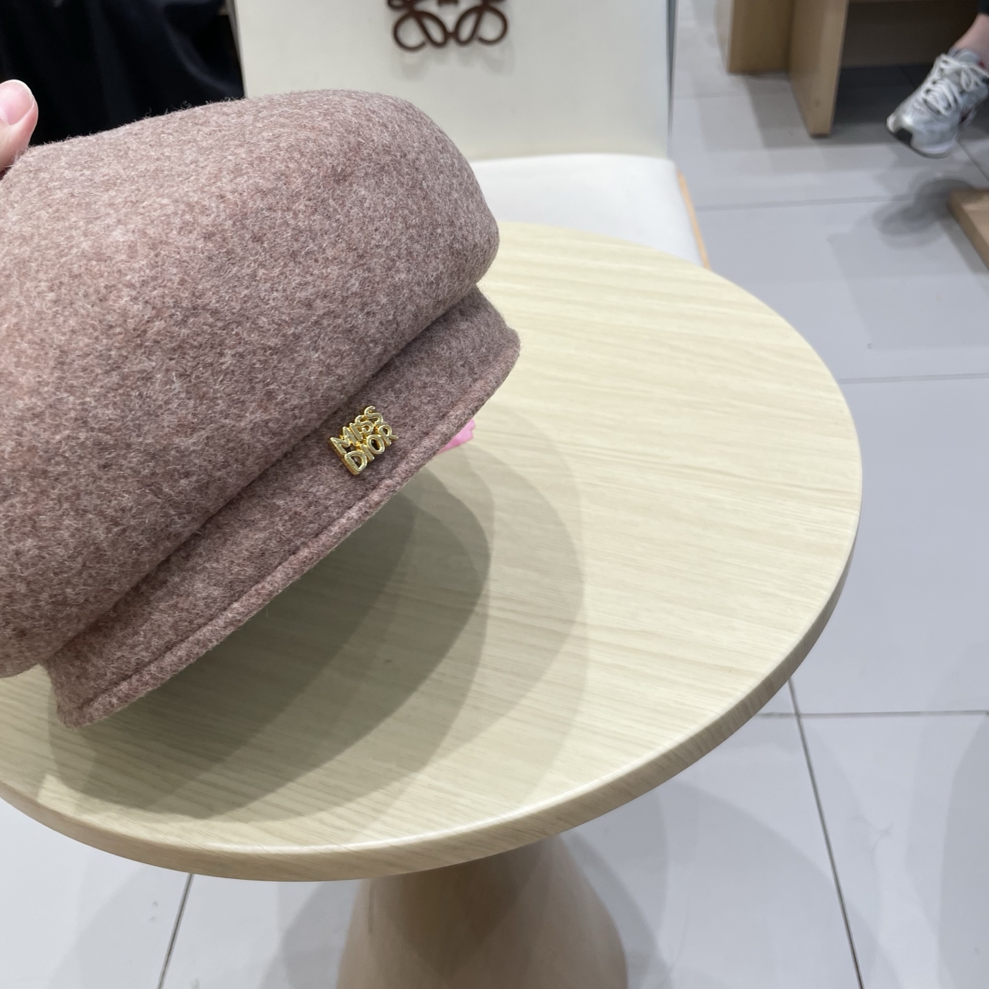  DIOR迪奥秋冬季羊毛呢贝雷帽女2025新款高品质大头围灰色百搭画家帽显脸小