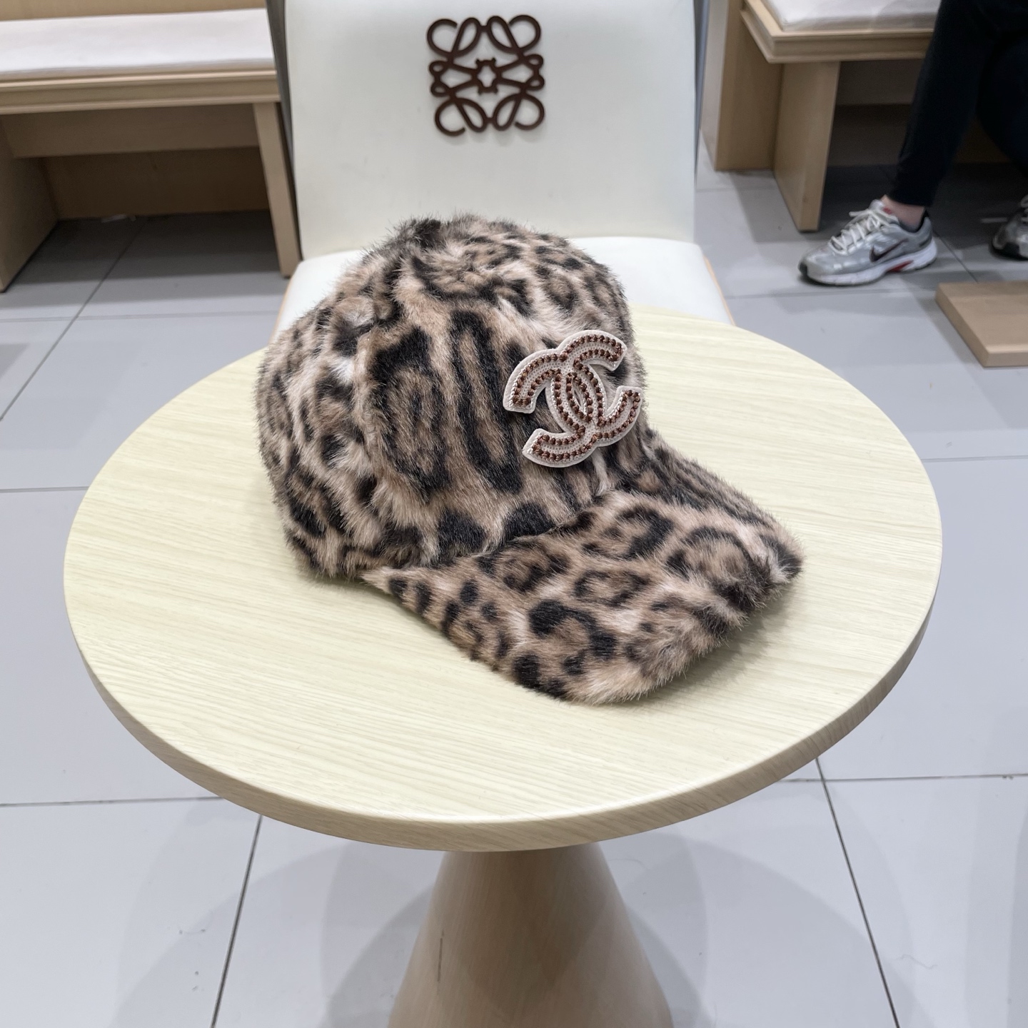  chanel香奈儿毛绒绒豹纹秋冬保暖棒球帽韩版时尚户外百搭复古超好看显脸小休闲