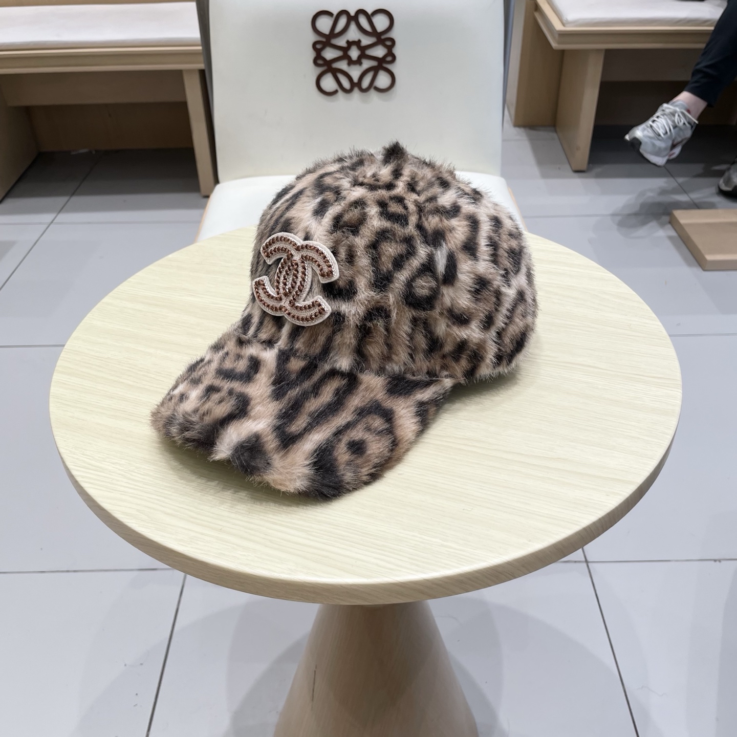  chanel香奈儿毛绒绒豹纹秋冬保暖棒球帽韩版时尚户外百搭复古超好看显脸小休闲