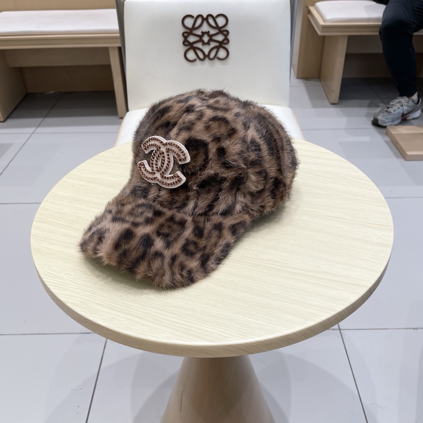  chanel香奈儿毛绒绒豹纹秋冬保暖棒球帽韩版时尚户外百搭复古超好看显脸小休闲