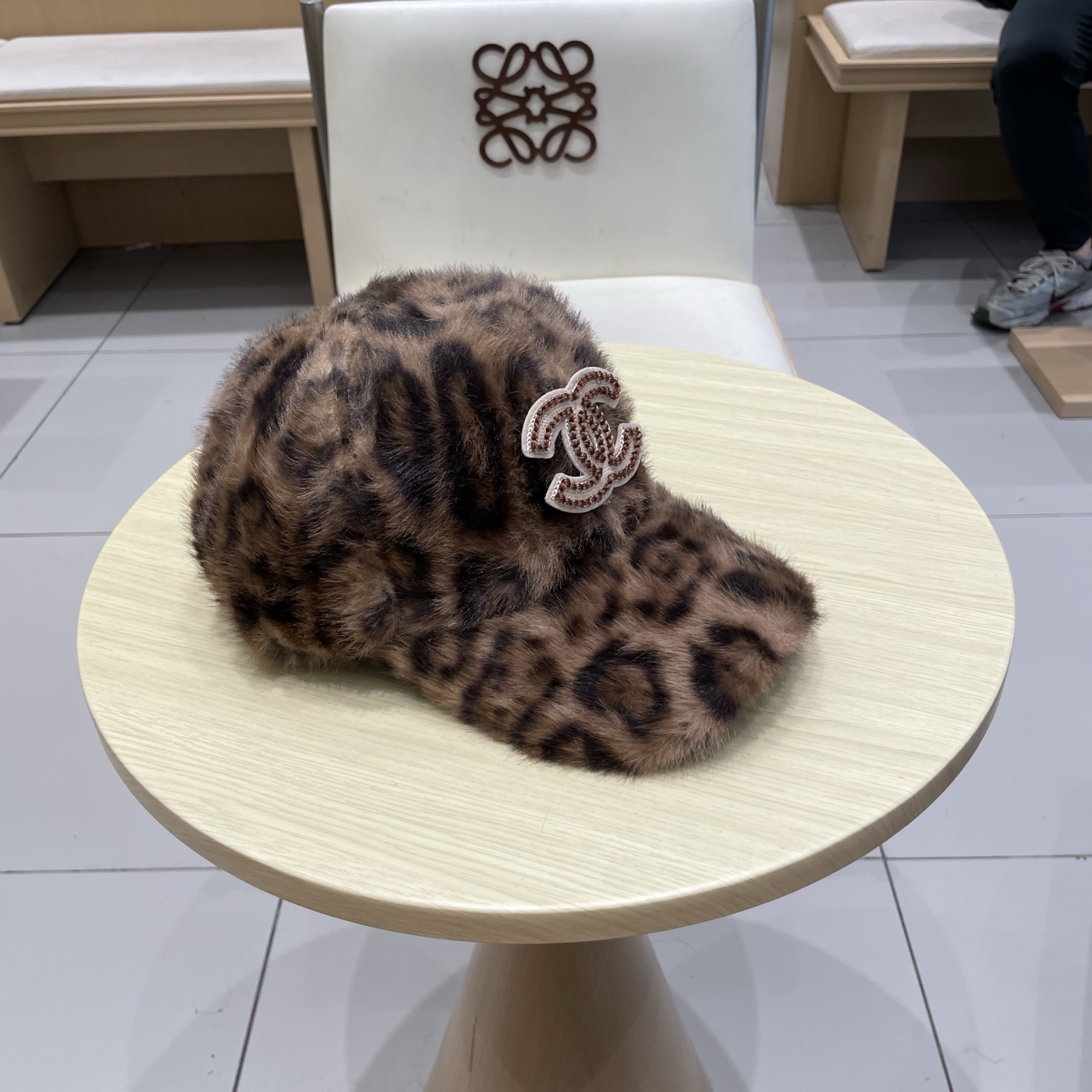  chanel香奈儿毛绒绒豹纹秋冬保暖棒球帽韩版时尚户外百搭复古超好看显脸小休闲