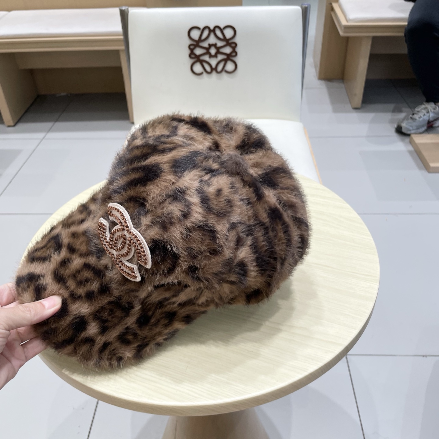  chanel香奈儿毛绒绒豹纹秋冬保暖棒球帽韩版时尚户外百搭复古超好看显脸小休闲