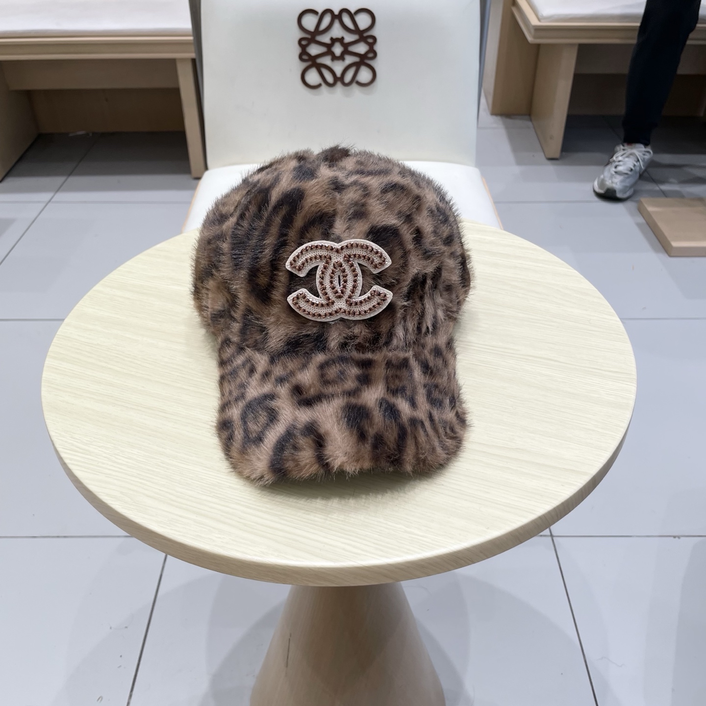  chanel香奈儿毛绒绒豹纹秋冬保暖棒球帽韩版时尚户外百搭复古超好看显脸小休闲