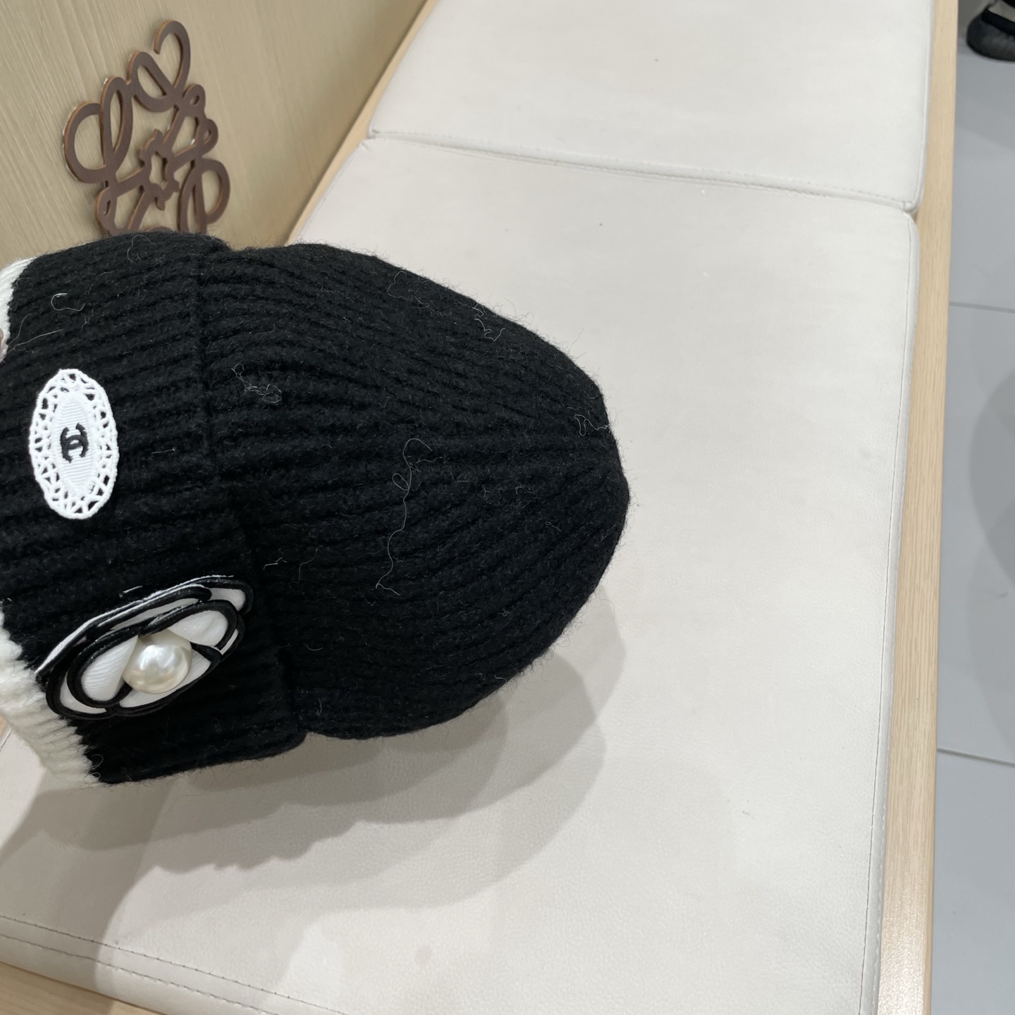  Chanel香奈儿新款山茶花针织毛线帽