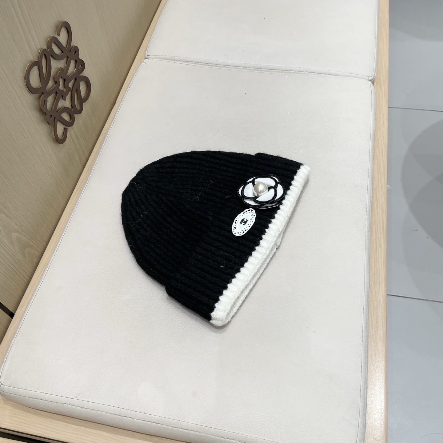  Chanel香奈儿新款山茶花针织毛线帽