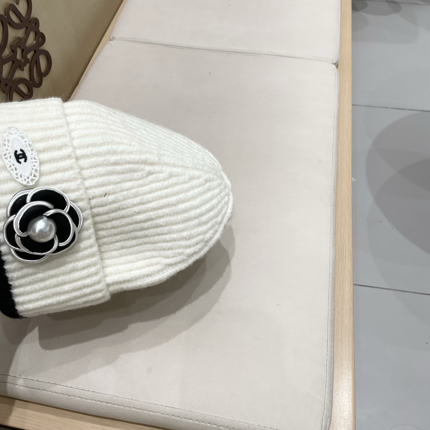  Chanel香奈儿新款山茶花针织毛线帽