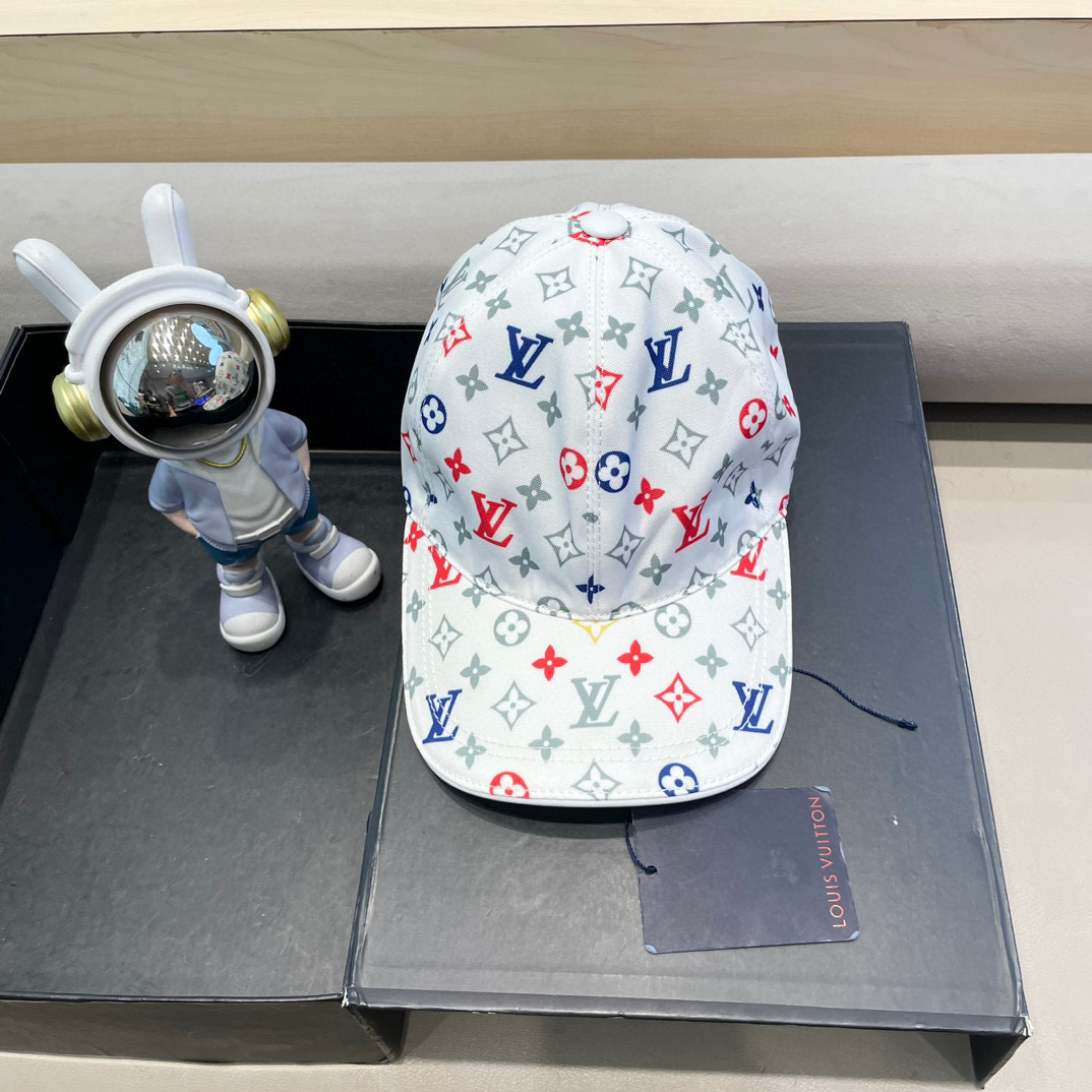  爆款强势回LV(路易威登)新款原单棒球帽，大V丝印，专柜11开模订制，原厂订制面料+头层牛皮，纯棉内里