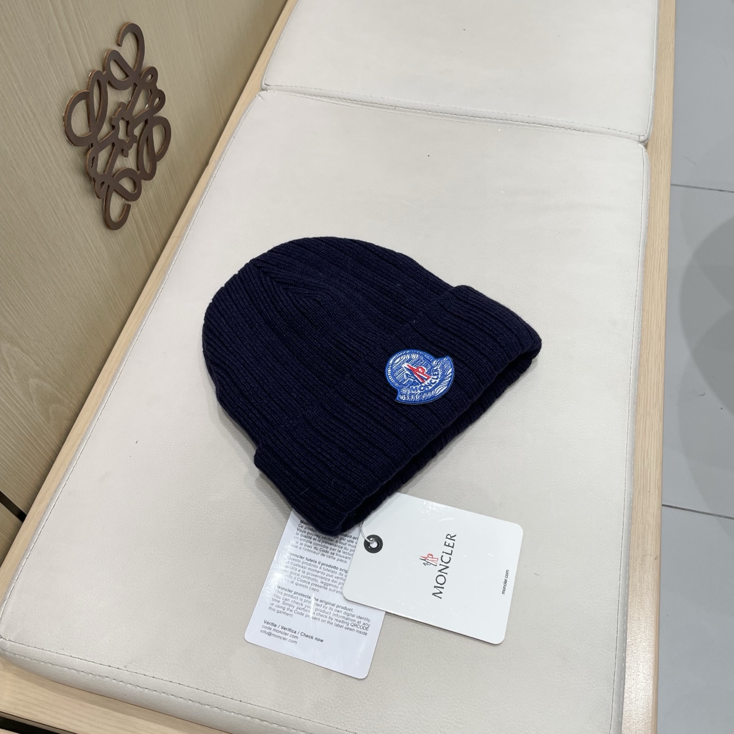  【MONCLER蒙口秋冬加厚加绒边保暖加厚男士针织帽户外护耳毛线帽女