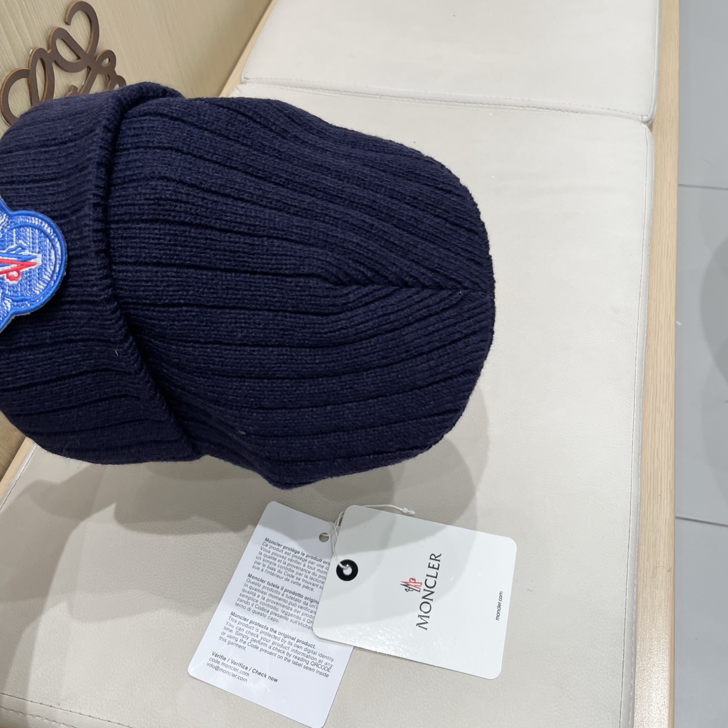  【MONCLER蒙口秋冬加厚加绒边保暖加厚男士针织帽户外护耳毛线帽女