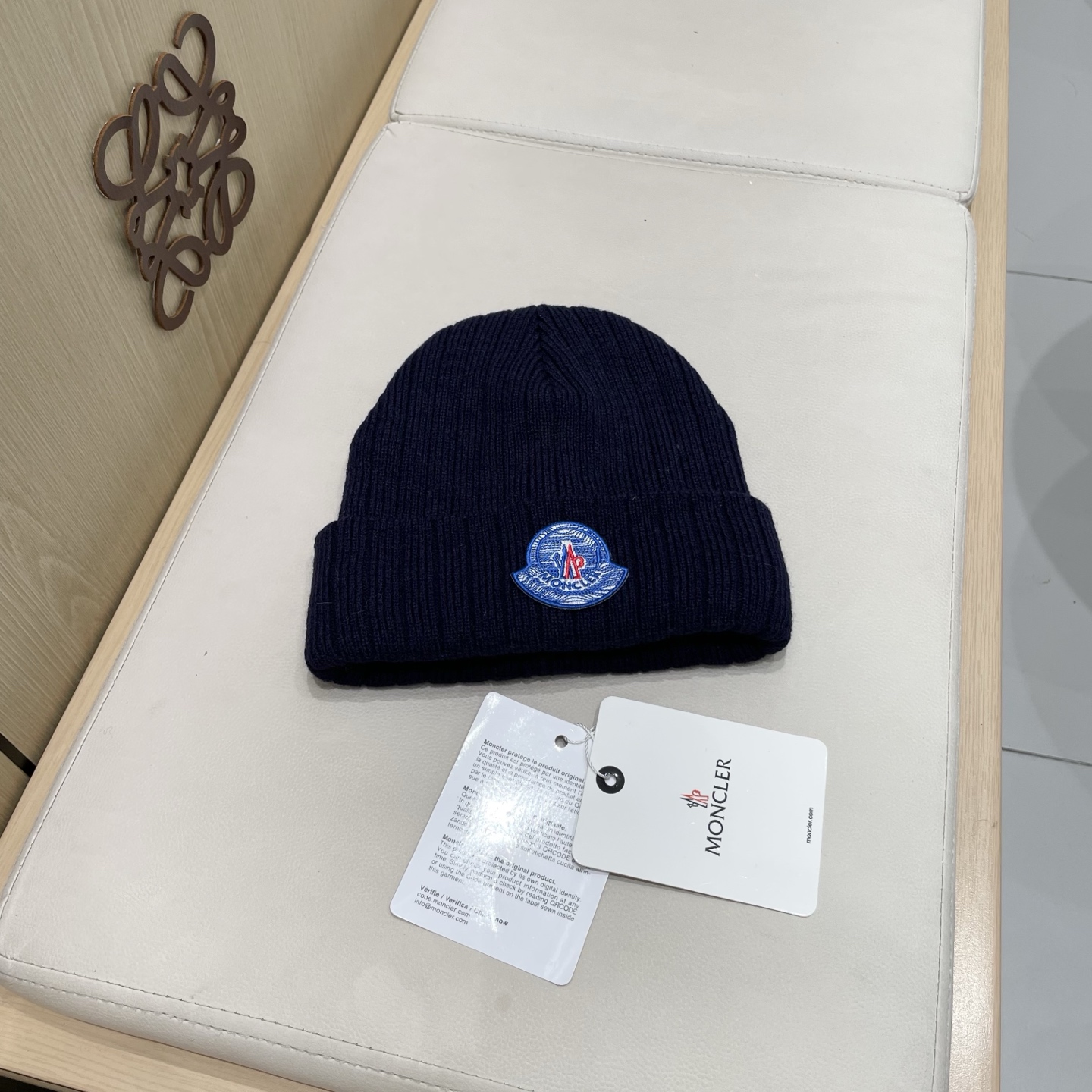  【MONCLER蒙口秋冬加厚加绒边保暖加厚男士针织帽户外护耳毛线帽女