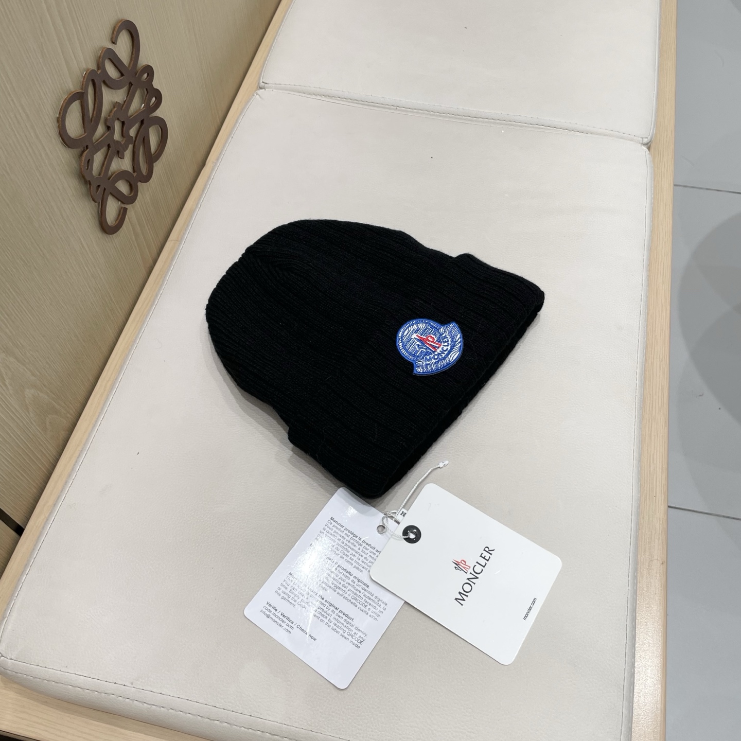  【MONCLER蒙口秋冬加厚加绒边保暖加厚男士针织帽户外护耳毛线帽女