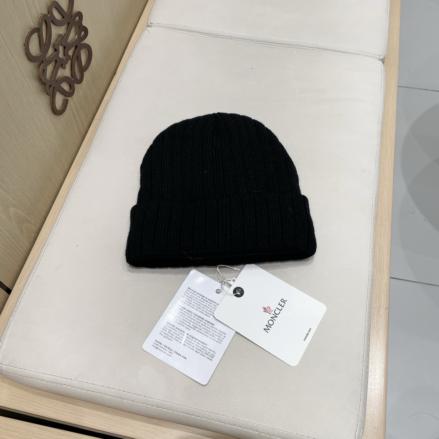  【MONCLER蒙口秋冬加厚加绒边保暖加厚男士针织帽户外护耳毛线帽女