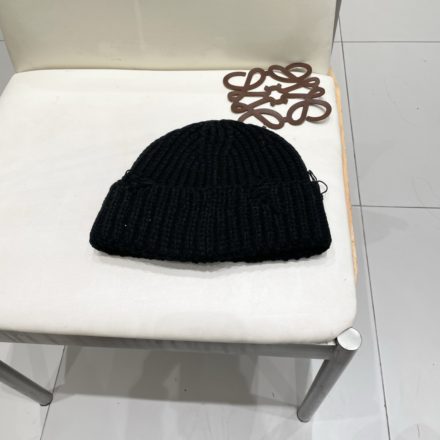  DIOR迪奥破洞针织帽子女冬季复古百搭显脸小毛线帽大头围保暖冷帽