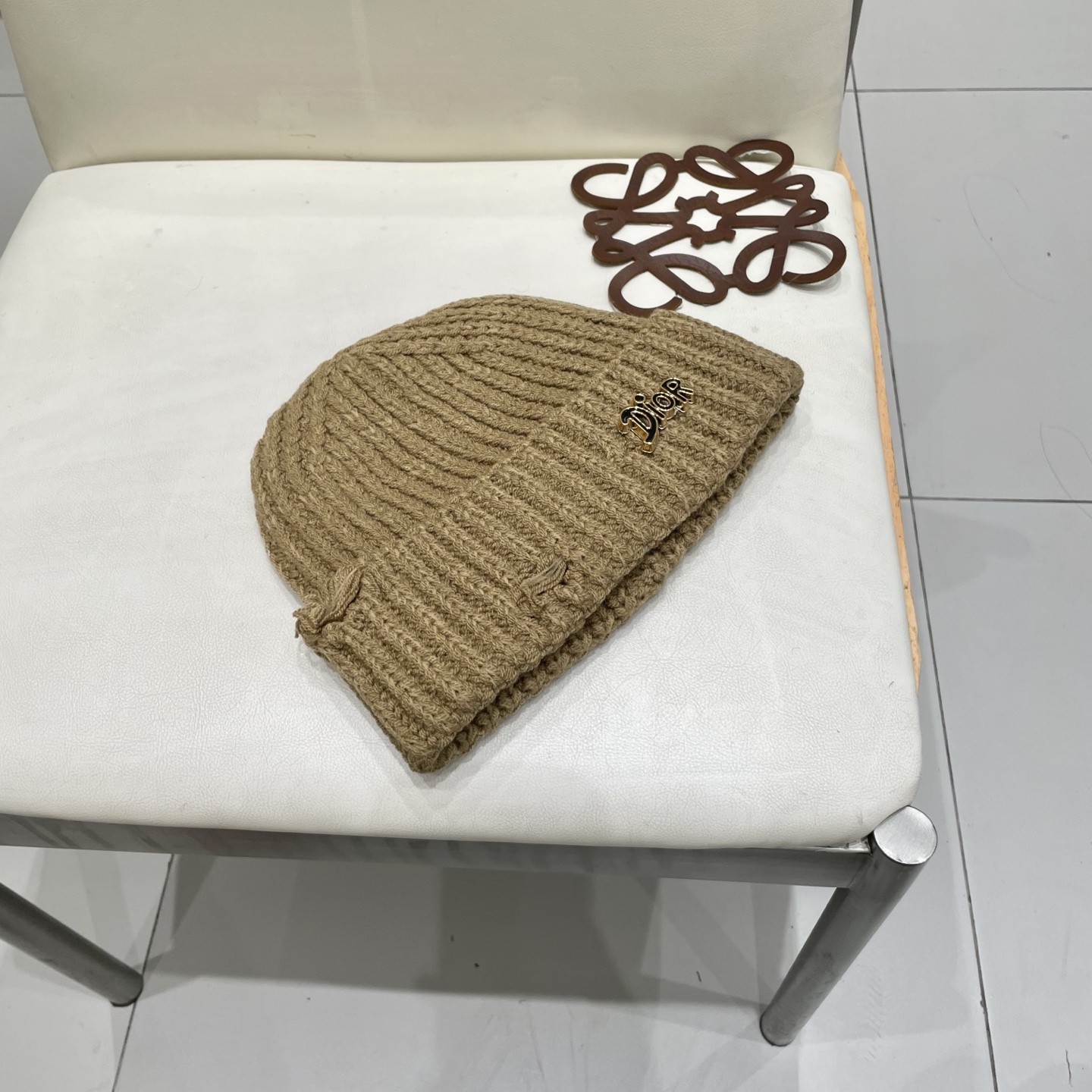  DIOR迪奥破洞针织帽子女冬季复古百搭显脸小毛线帽大头围保暖冷帽