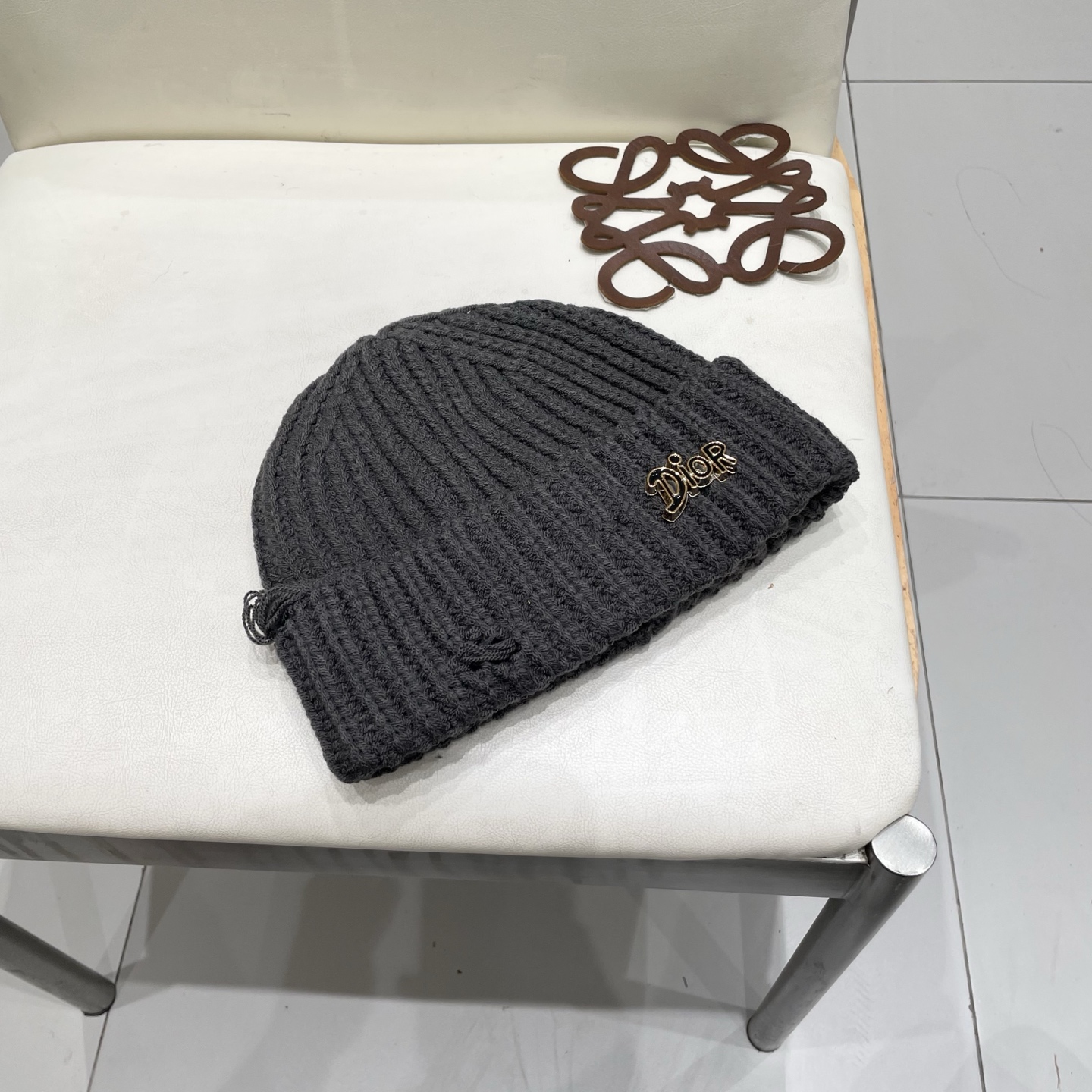  DIOR迪奥破洞针织帽子女冬季复古百搭显脸小毛线帽大头围保暖冷帽