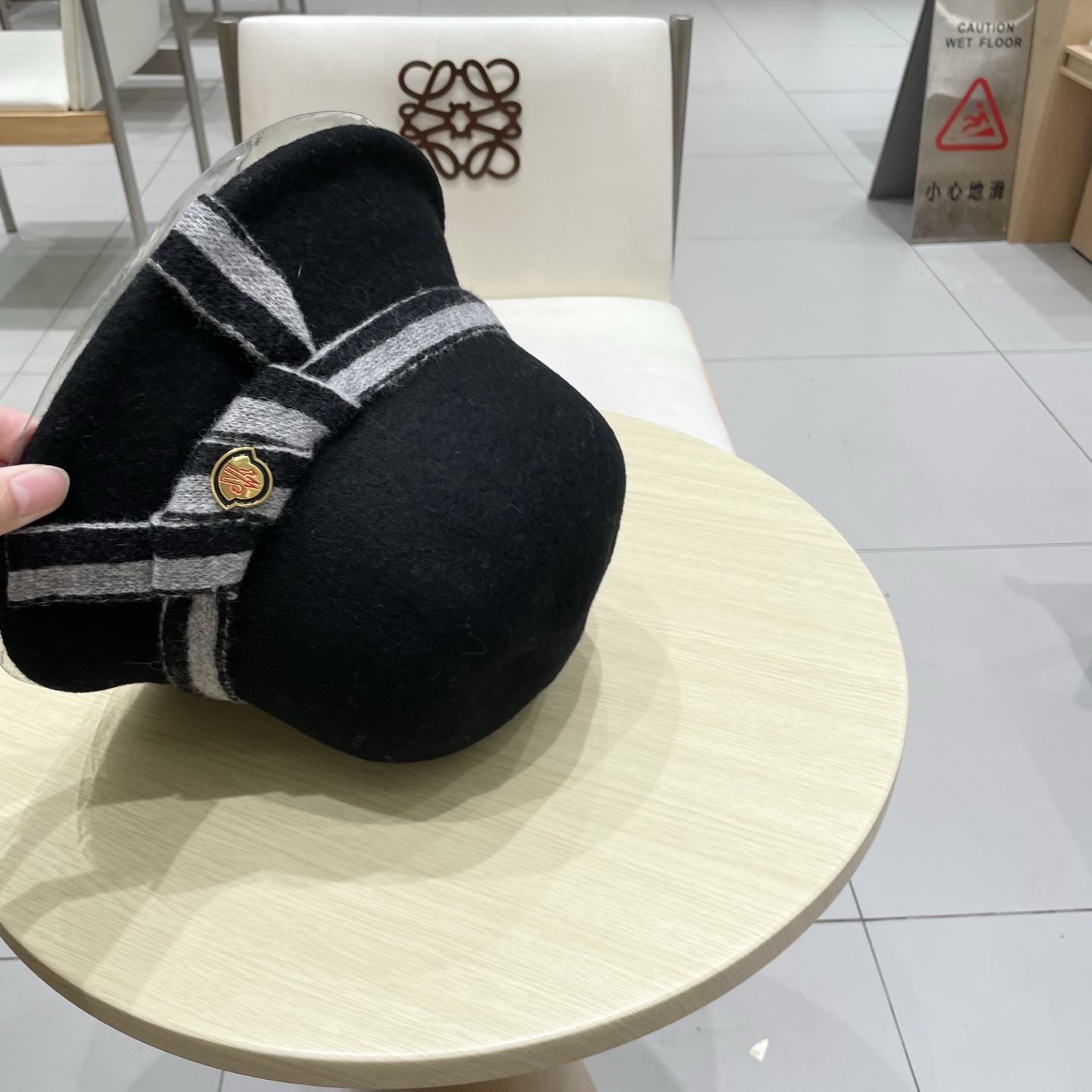 蒙口秋冬新款卷边羊毛渔夫帽优雅气质显脸小加厚简约蝴蝶结保暖潮