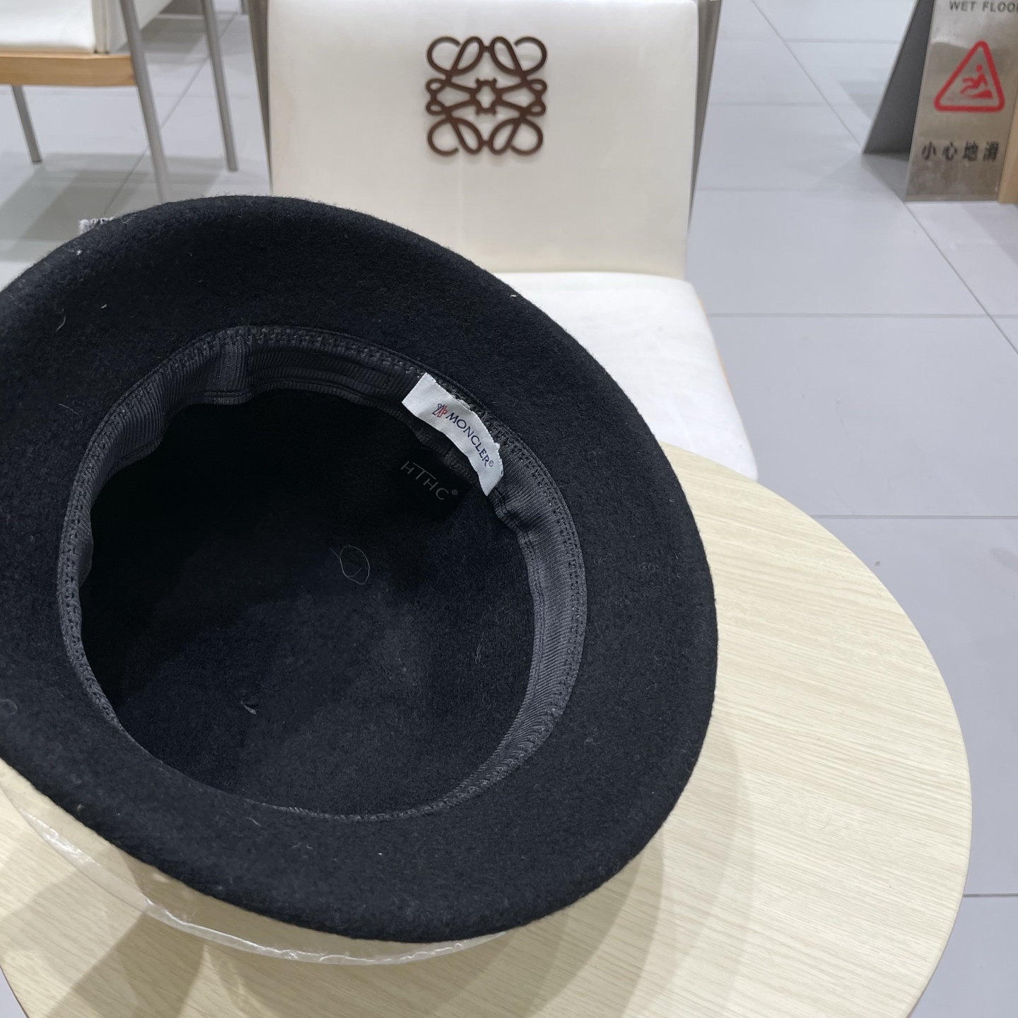 蒙口秋冬新款卷边羊毛渔夫帽优雅气质显脸小加厚简约蝴蝶结保暖潮