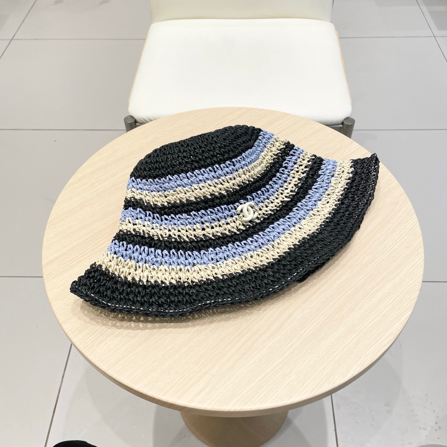  Chanel香奈儿草帽女春夏季出游百搭遮阳防晒帽显脸小镂空渔夫帽子潮