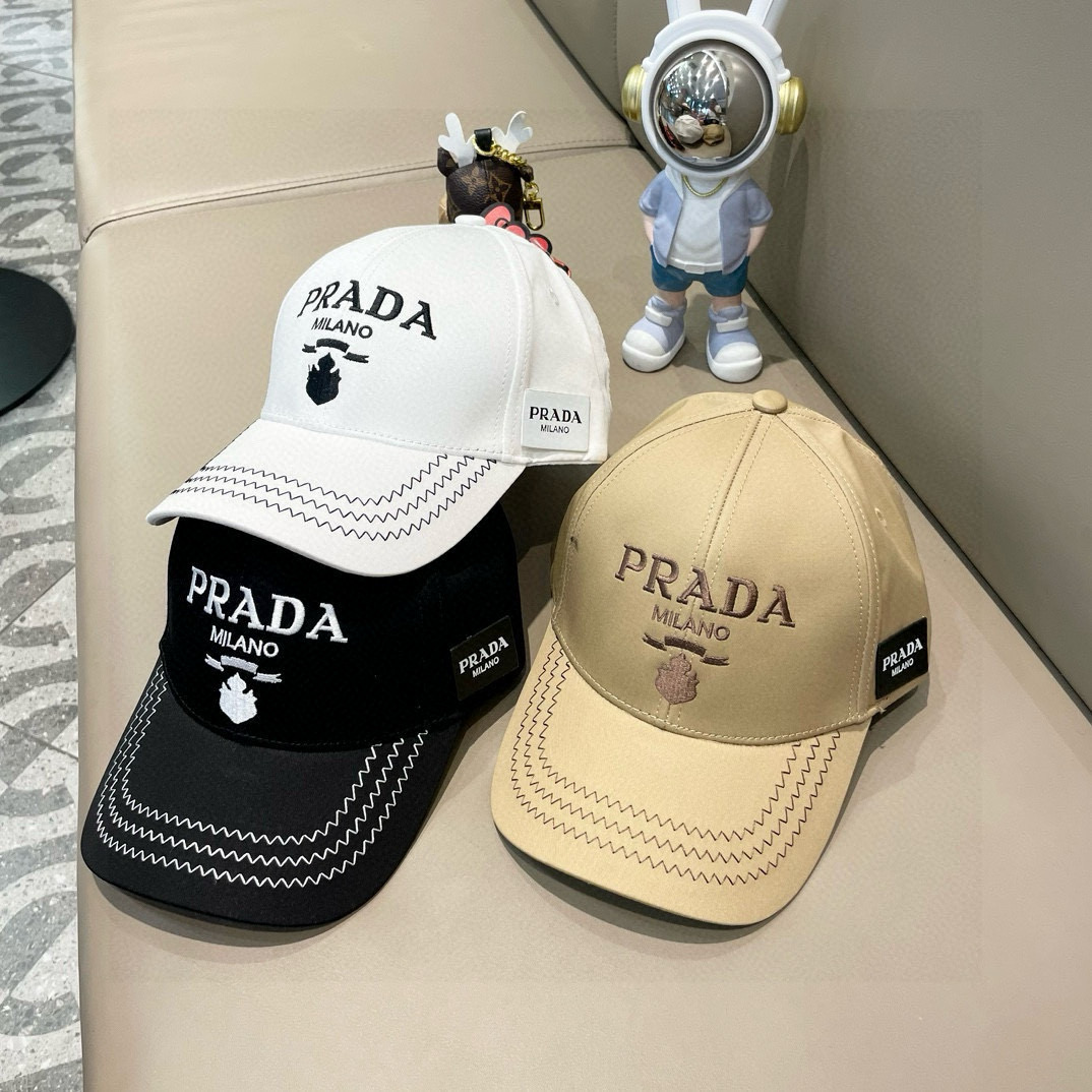  🧢普拉达Prada🧢 全新立体棒球帽，精致无暇！做工细致，独家实物拍摄。