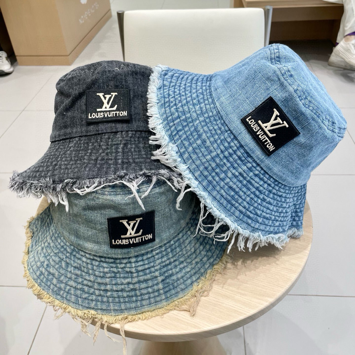  2025复古做旧毛边牛仔渔夫帽女夏季百搭大帽檐显脸小防晒遮阳帽子