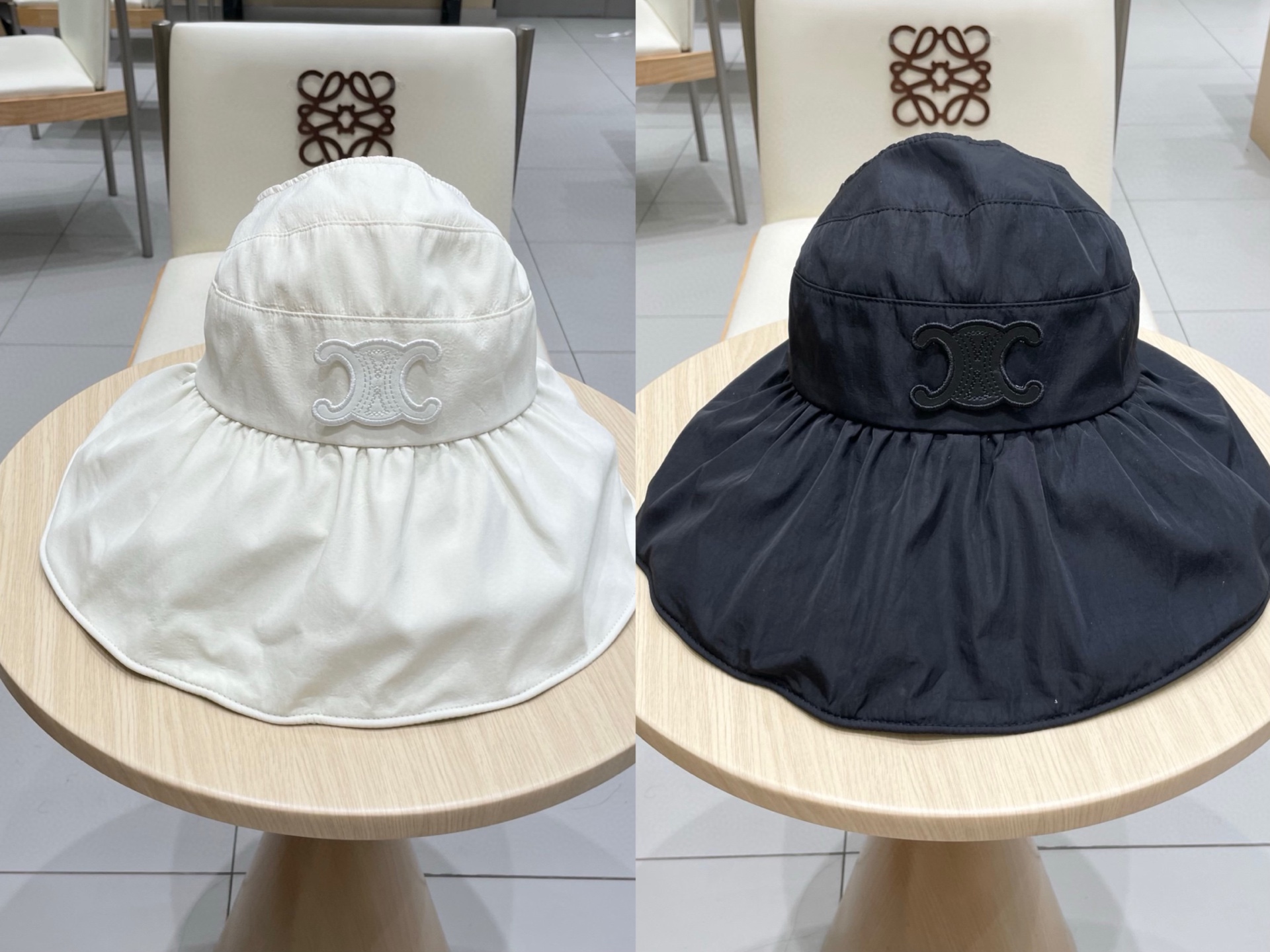  celine塞琳简约空顶帽防晒遮阳渔夫帽大头围显脸小帽子