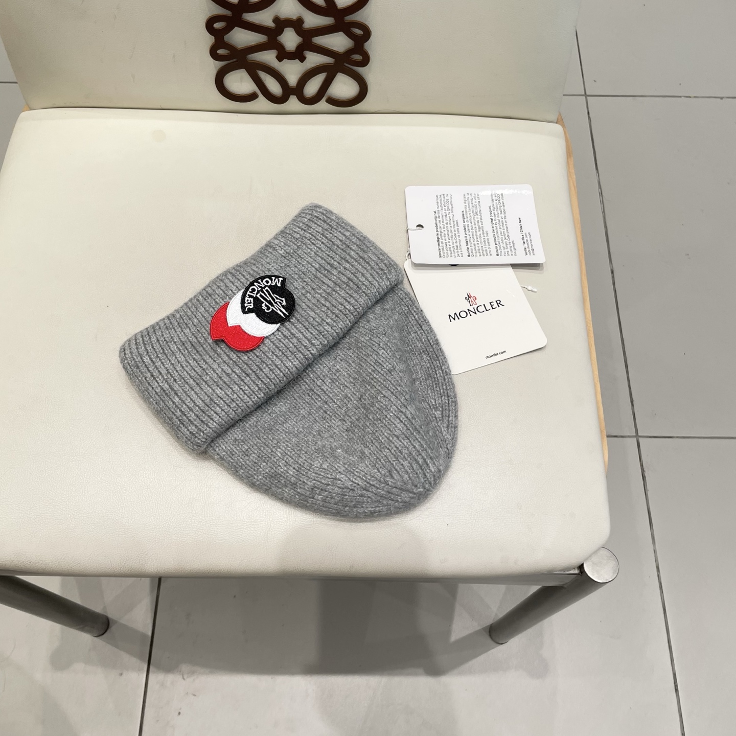  moncler 软糯安哥拉兔毛针织毛线帽女秋冬百搭显脸小玫粉色冷帽子