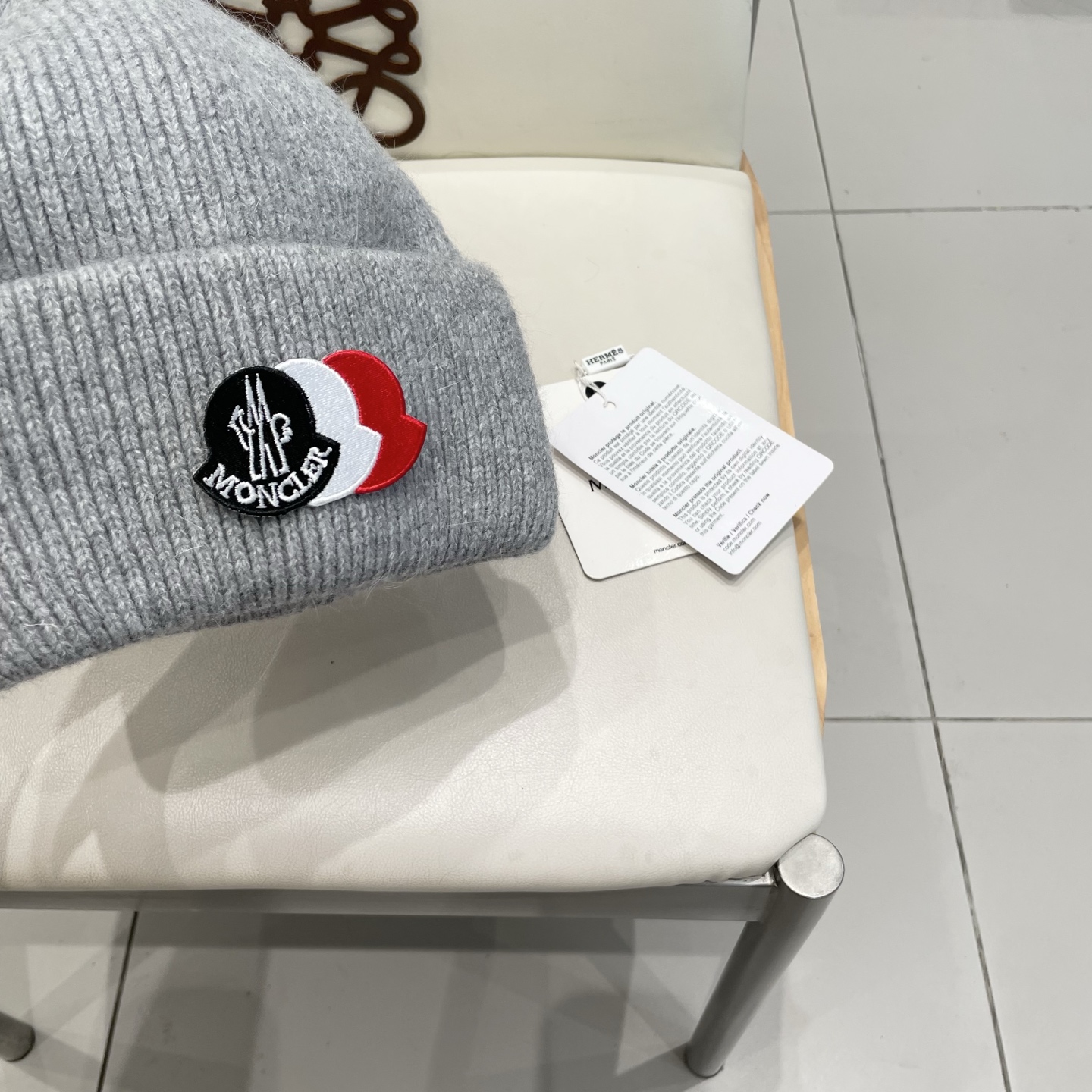  moncler 软糯安哥拉兔毛针织毛线帽女秋冬百搭显脸小玫粉色冷帽子