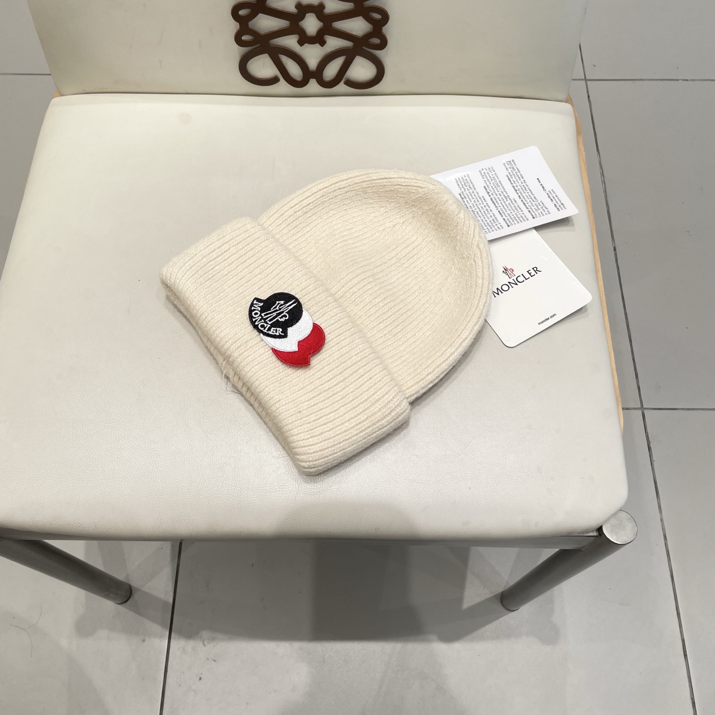  moncler 软糯安哥拉兔毛针织毛线帽女秋冬百搭显脸小玫粉色冷帽子