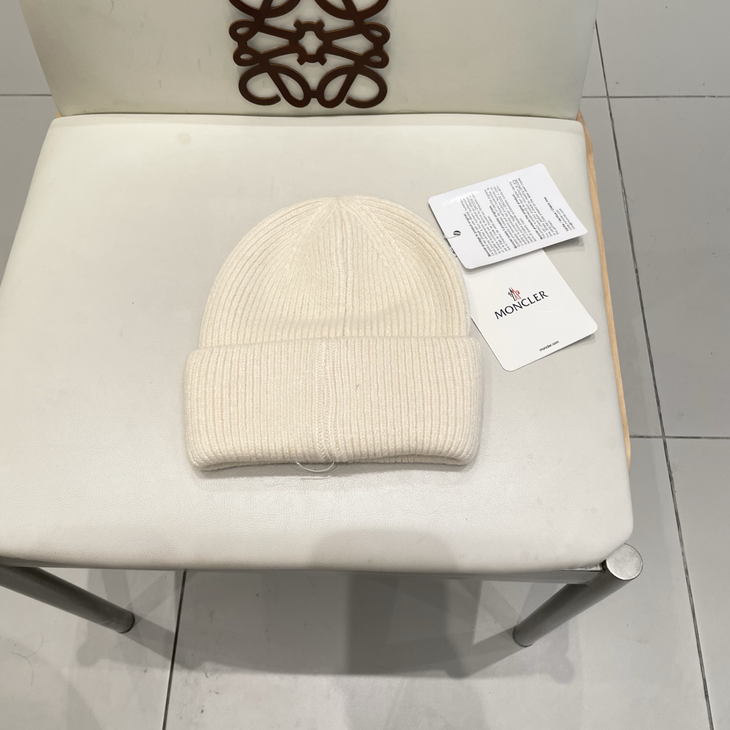  moncler 软糯安哥拉兔毛针织毛线帽女秋冬百搭显脸小玫粉色冷帽子