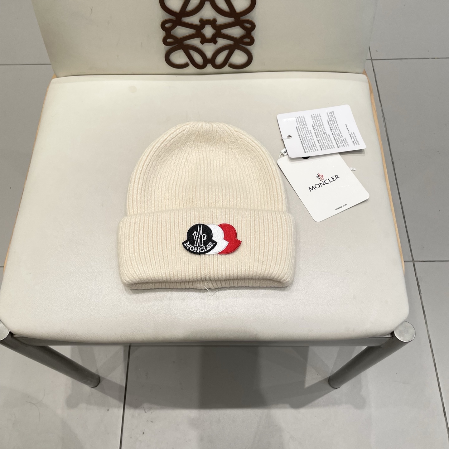  moncler 软糯安哥拉兔毛针织毛线帽女秋冬百搭显脸小玫粉色冷帽子