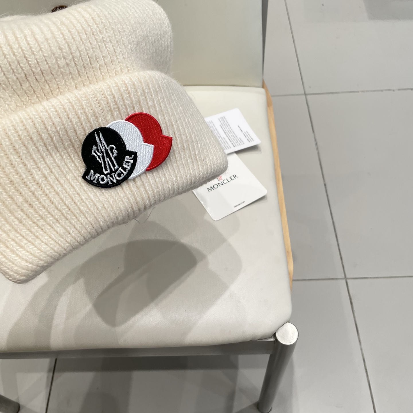  moncler 软糯安哥拉兔毛针织毛线帽女秋冬百搭显脸小玫粉色冷帽子