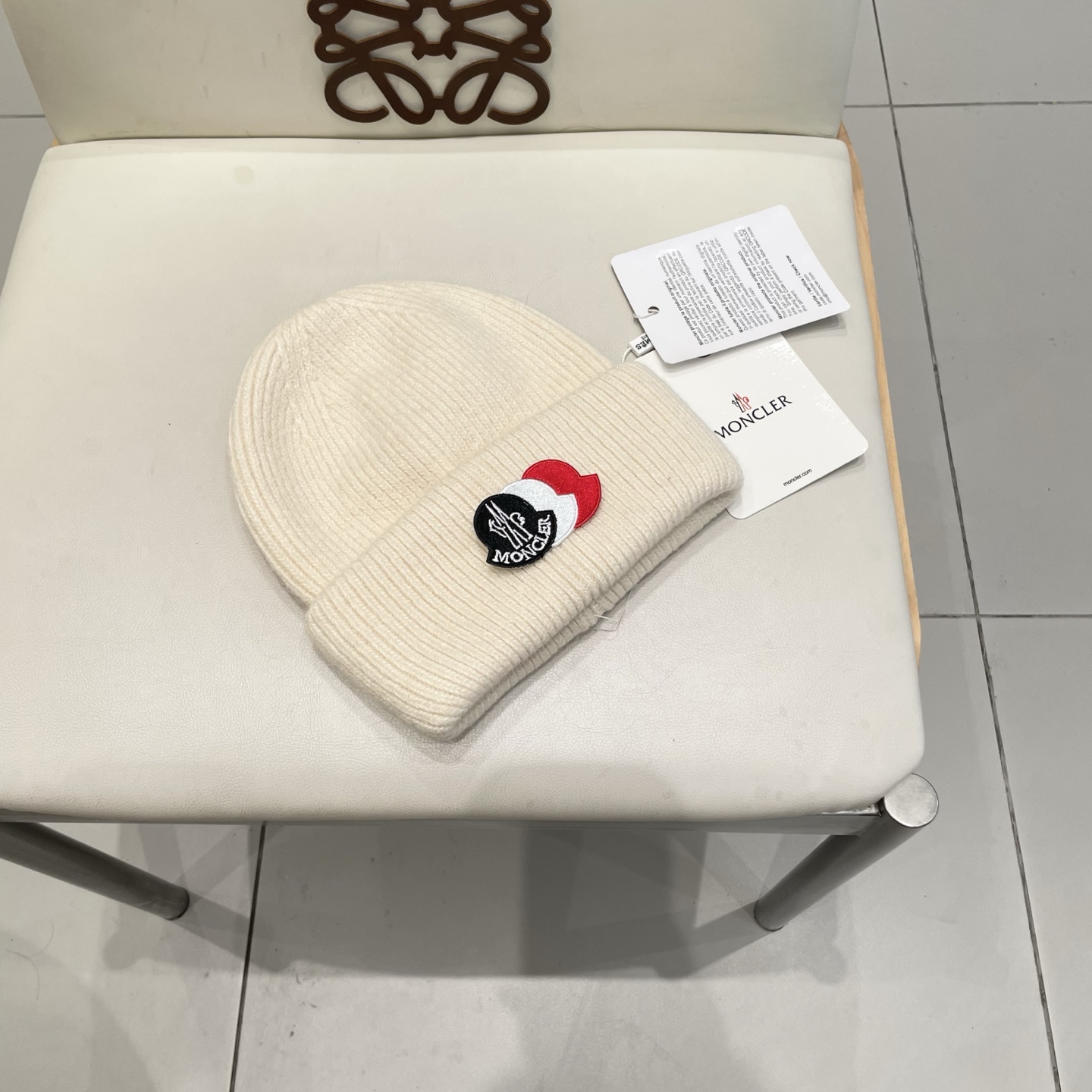  moncler 软糯安哥拉兔毛针织毛线帽女秋冬百搭显脸小玫粉色冷帽子