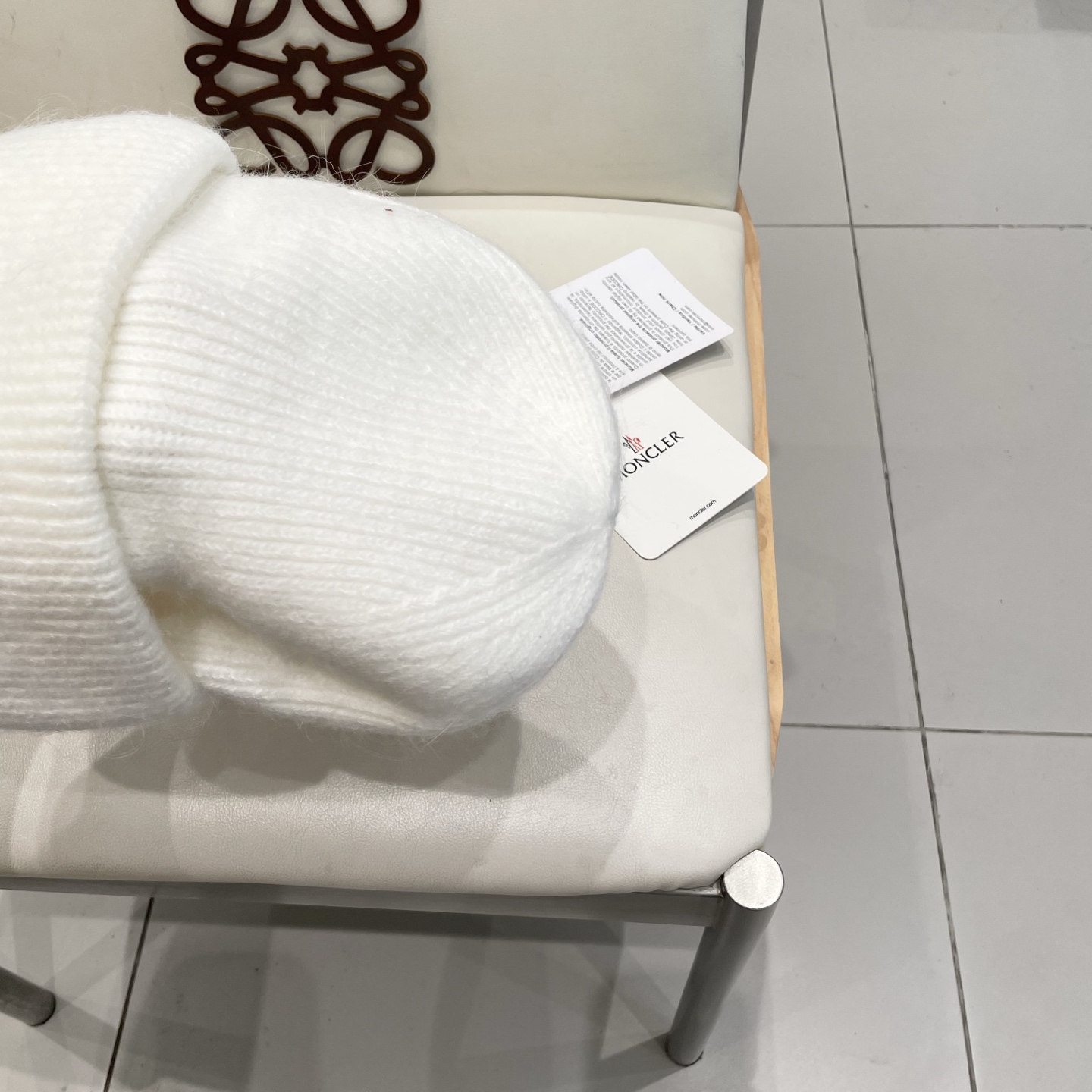  moncler 软糯安哥拉兔毛针织毛线帽女秋冬百搭显脸小玫粉色冷帽子