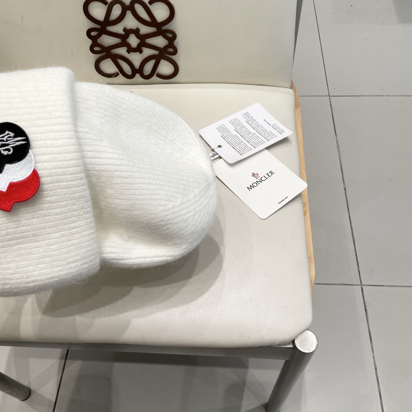  moncler 软糯安哥拉兔毛针织毛线帽女秋冬百搭显脸小玫粉色冷帽子