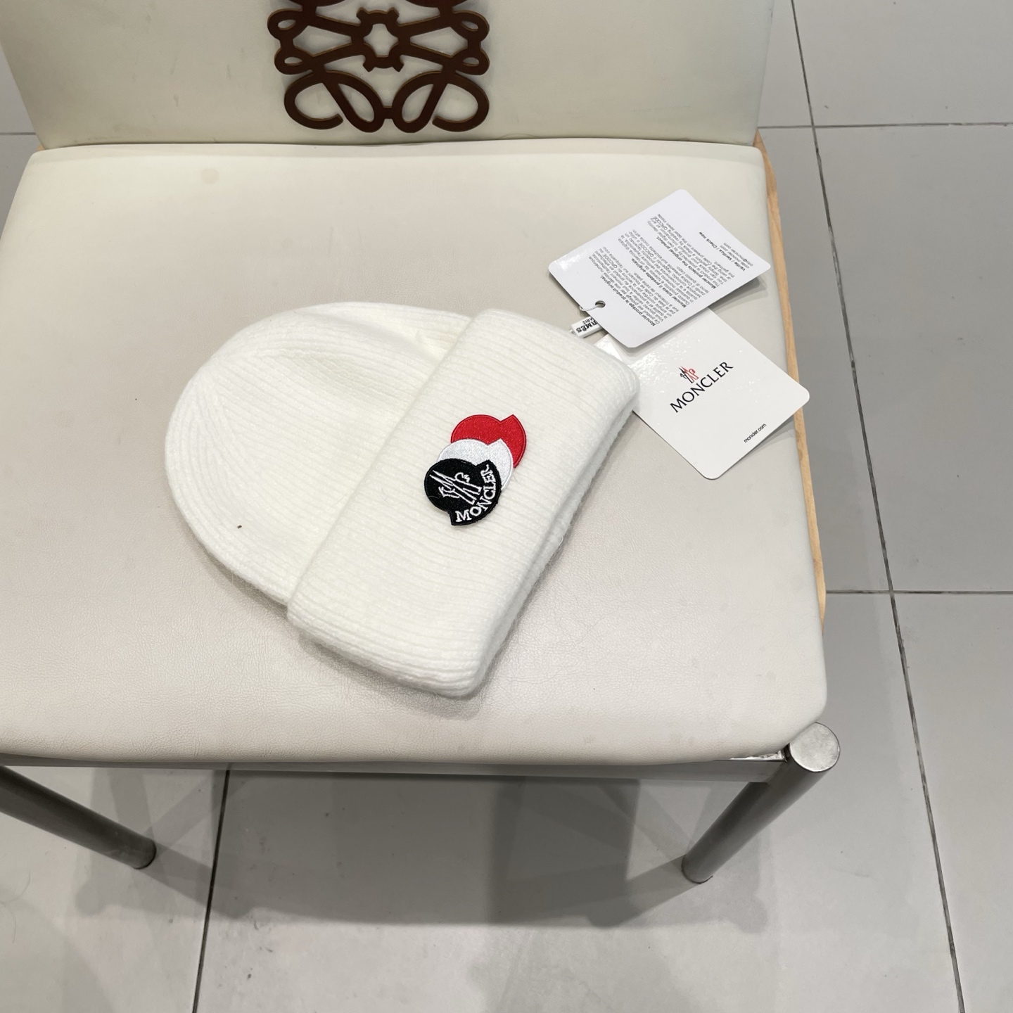  moncler 软糯安哥拉兔毛针织毛线帽女秋冬百搭显脸小玫粉色冷帽子