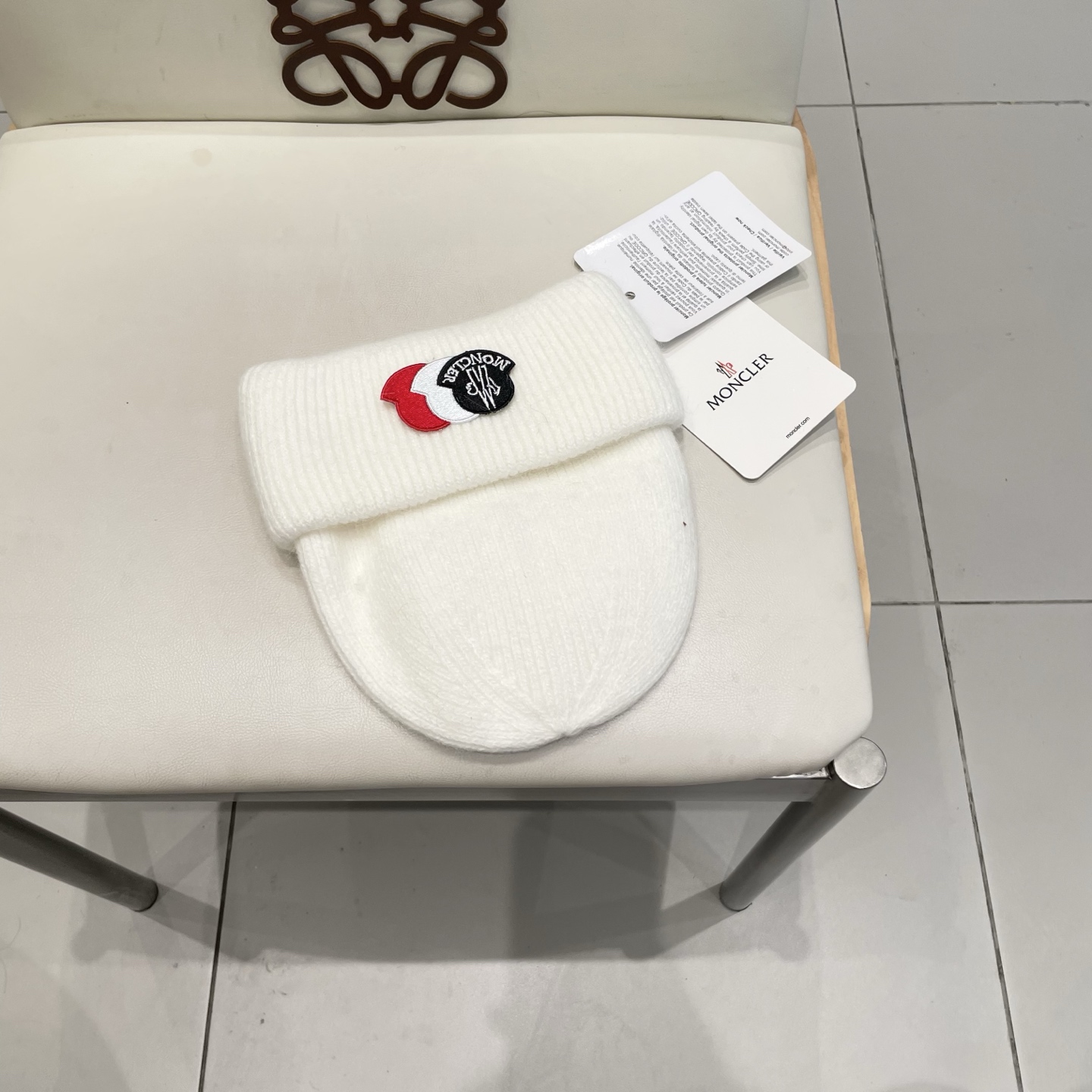  moncler 软糯安哥拉兔毛针织毛线帽女秋冬百搭显脸小玫粉色冷帽子