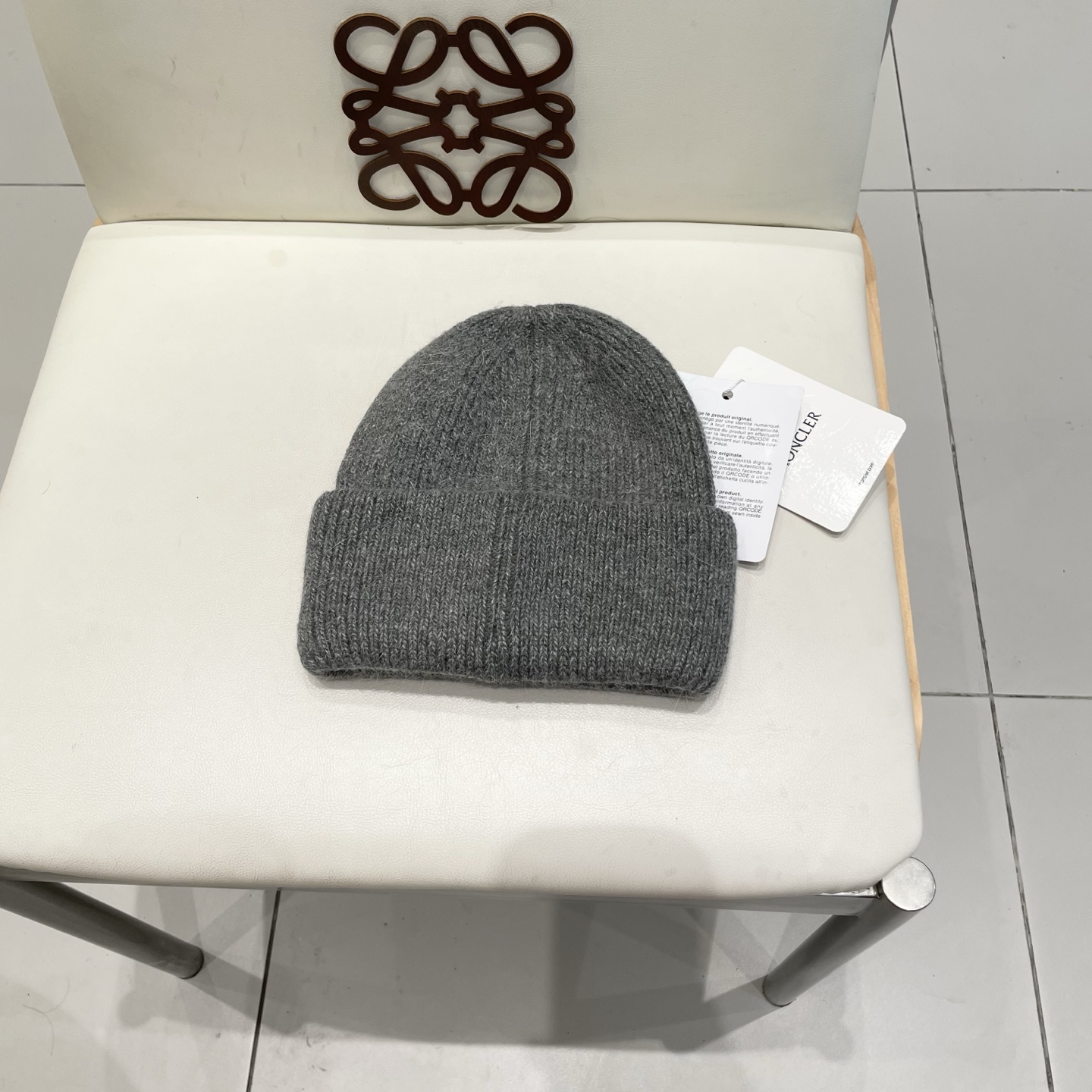  moncler 软糯安哥拉兔毛针织毛线帽女秋冬百搭显脸小玫粉色冷帽子