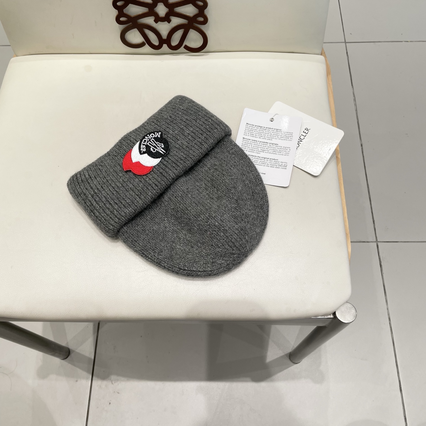  moncler 软糯安哥拉兔毛针织毛线帽女秋冬百搭显脸小玫粉色冷帽子