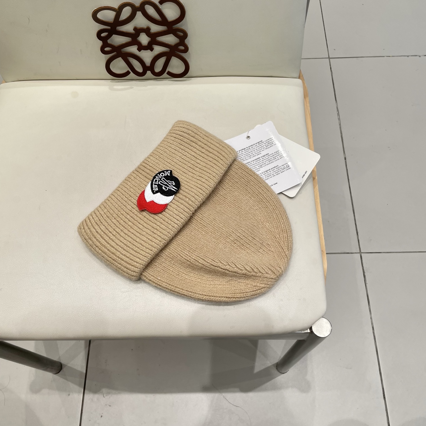  moncler 软糯安哥拉兔毛针织毛线帽女秋冬百搭显脸小玫粉色冷帽子