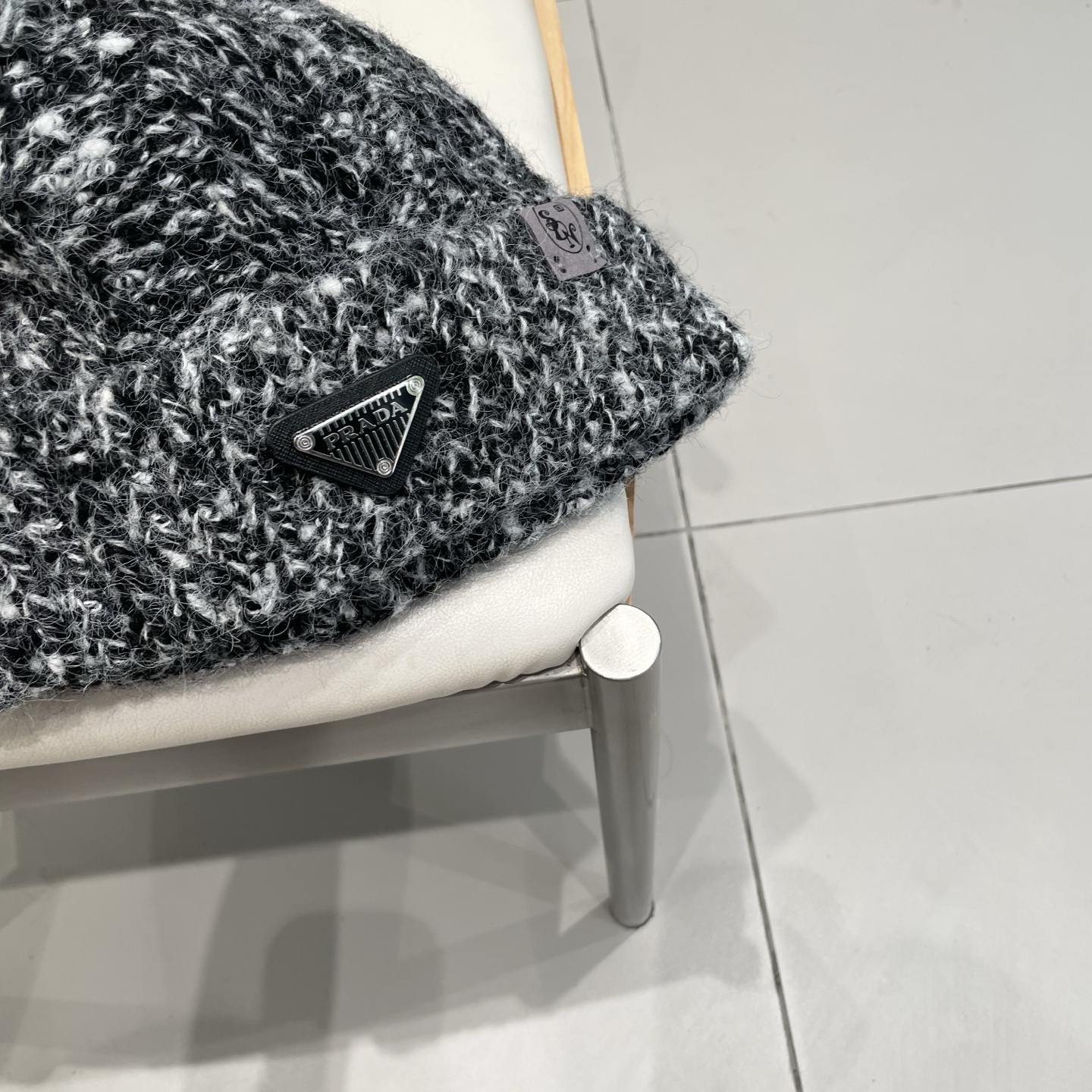   Prada新款帽子女粗针织毛线帽春秋季百搭大头围绿色宽松ins显脸小