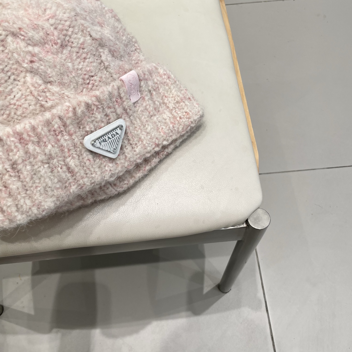   Prada新款帽子女粗针织毛线帽春秋季百搭大头围绿色宽松ins显脸小