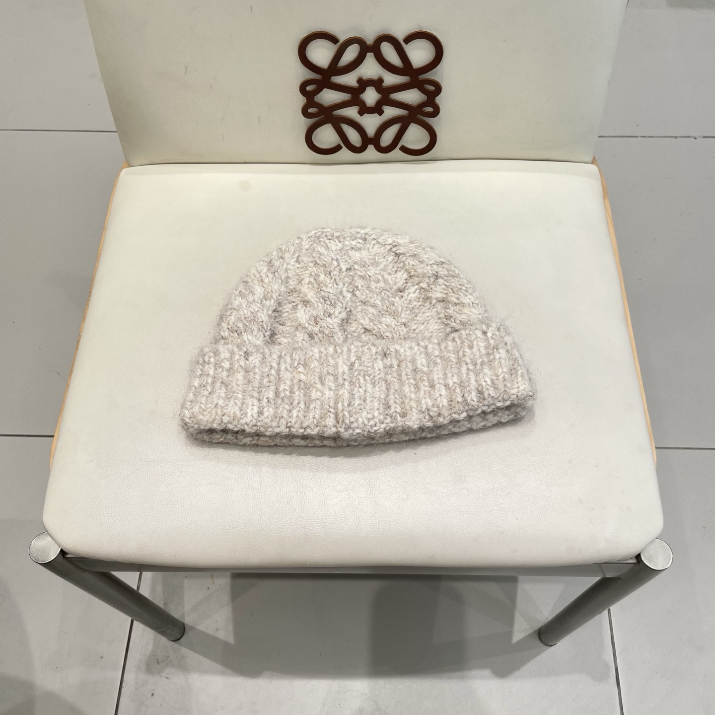   Prada新款帽子女粗针织毛线帽春秋季百搭大头围绿色宽松ins显脸小