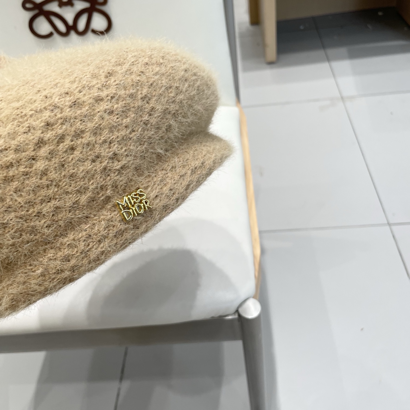 。Dior迪奥贝雷帽女2025新款秋冬大头围画家帽显脸小保暖毛绒蓓蕾帽子