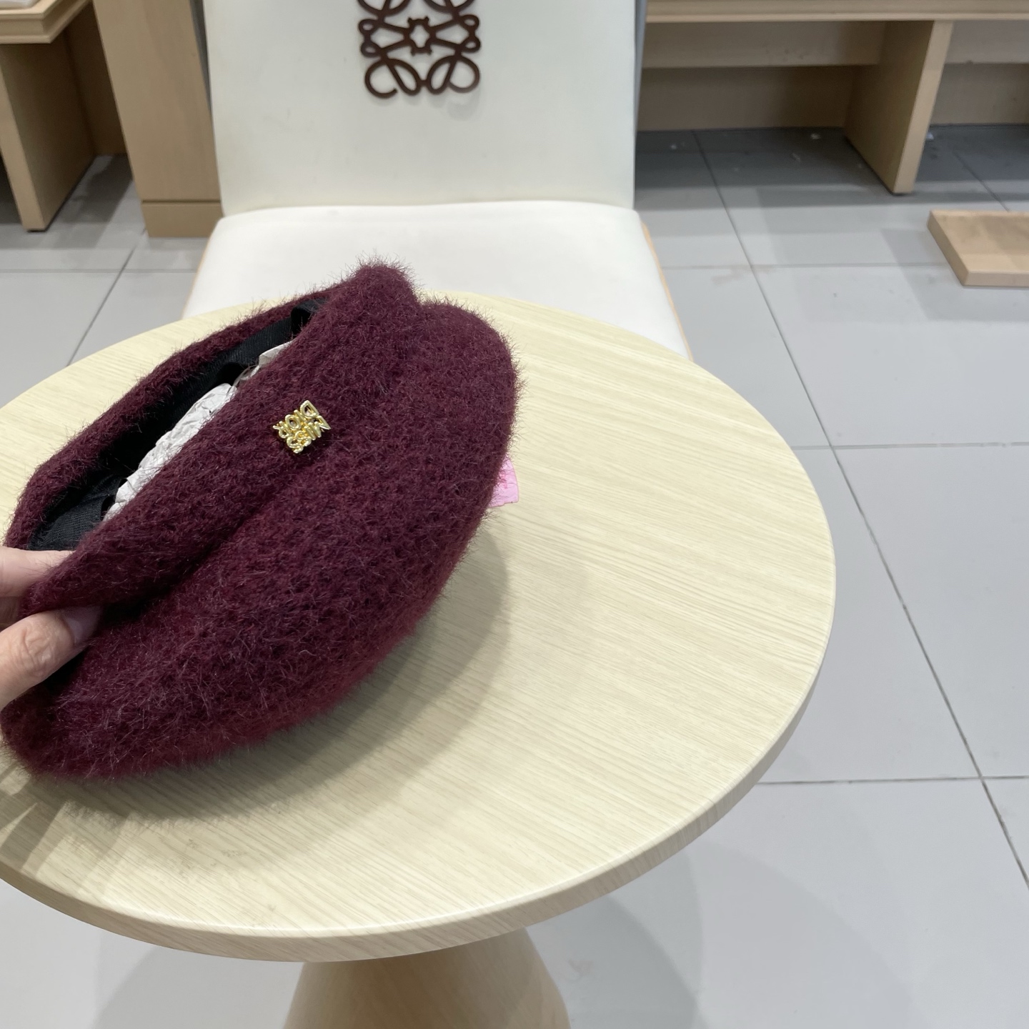 。Dior迪奥贝雷帽女2025新款秋冬大头围画家帽显脸小保暖毛绒蓓蕾帽子